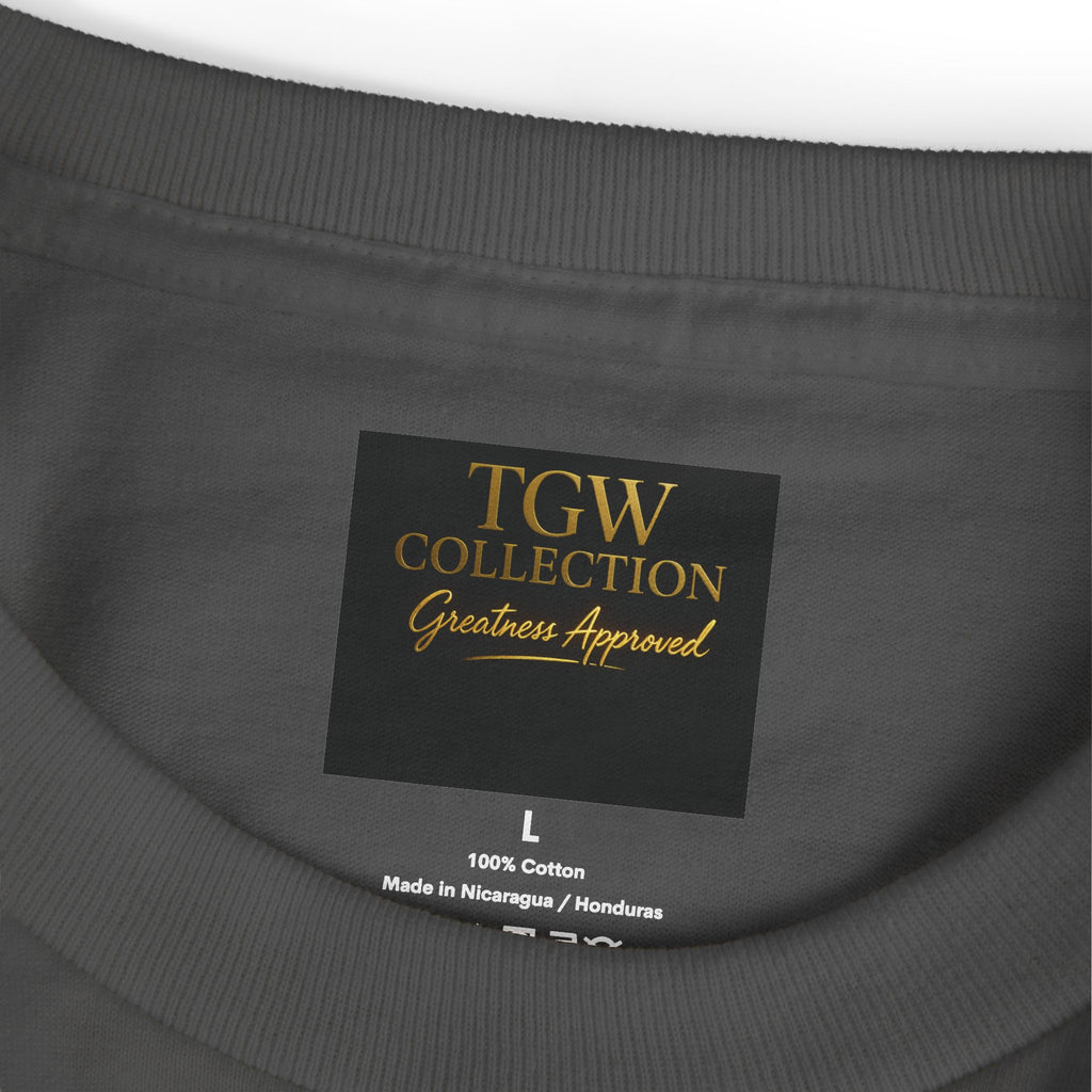 Puzzle-Themed Heavyweight Cotton Tee, Casual Wear