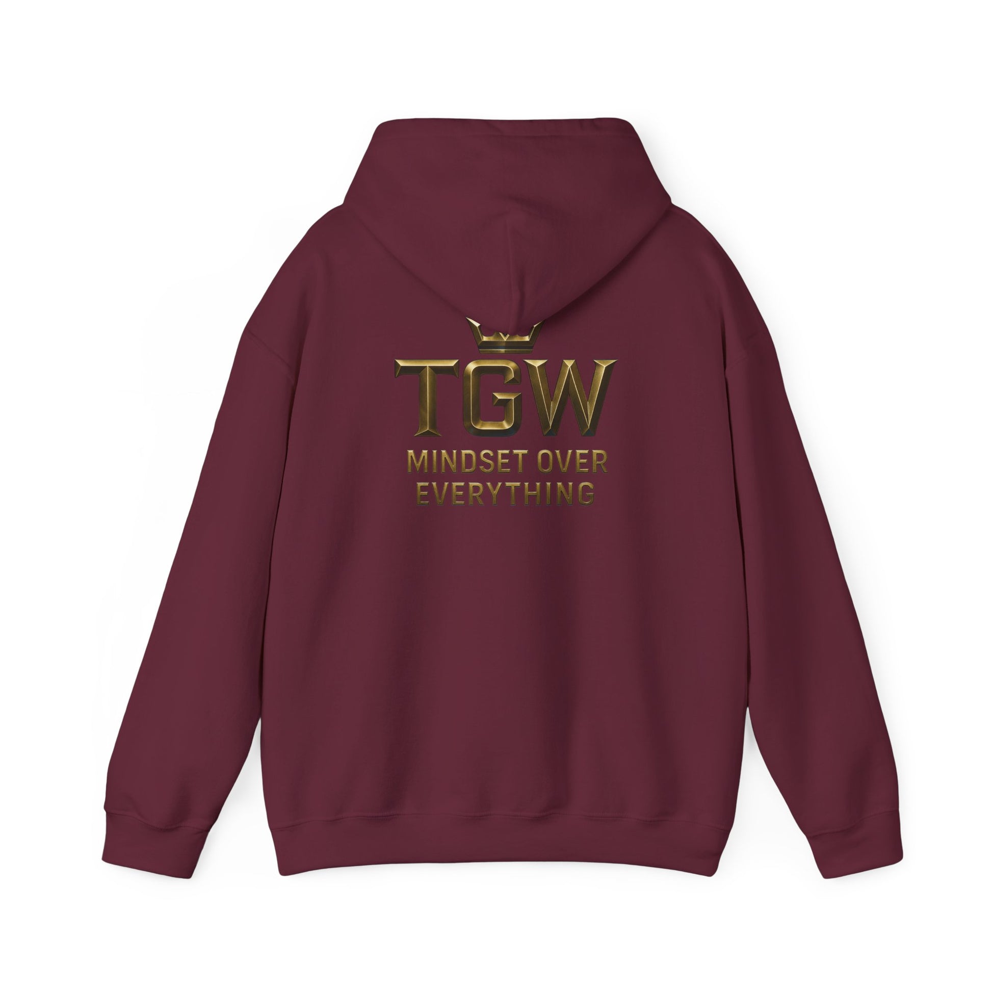 TGW Collection Hooded Sweatshirt: Mindset Over Everything, Style, Cozy Fashion, Gift Idea, Casual, Street-wear