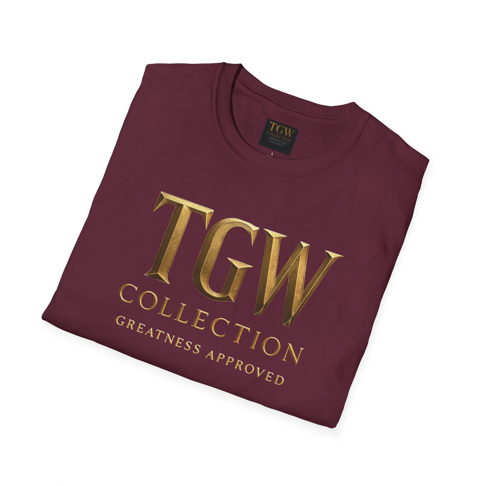 Elegant Gold Lettering Soft style T-Shirt, Casual Tee, Stylish Apparel, Gift for Fashion Lovers, Everyday Wear