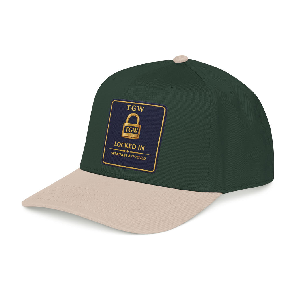 TGW “LOCKED IN” — Greatness Approved   Mid Profile Baseball Cap