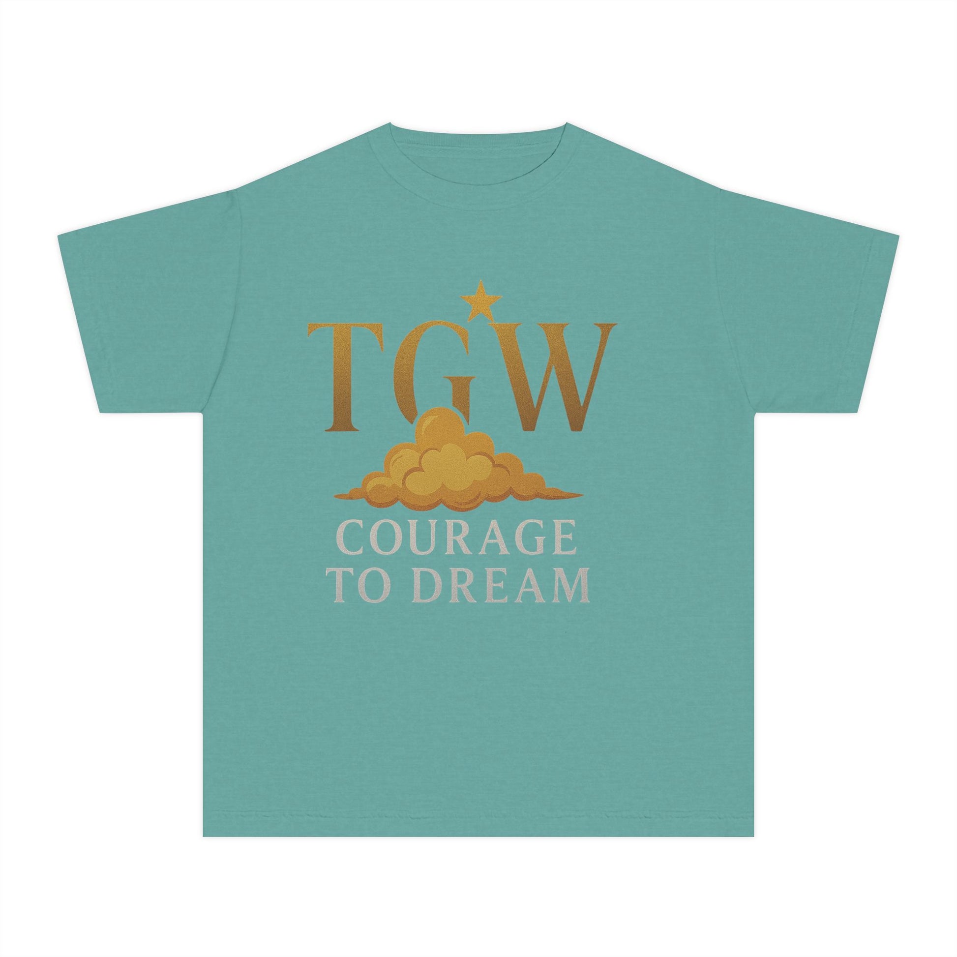 Courage to Dream Youth Midweight Tee, Inspirational Shirt, Kids Motivational Apparel, Dream Big Tee, Gifts for Young Dreamers