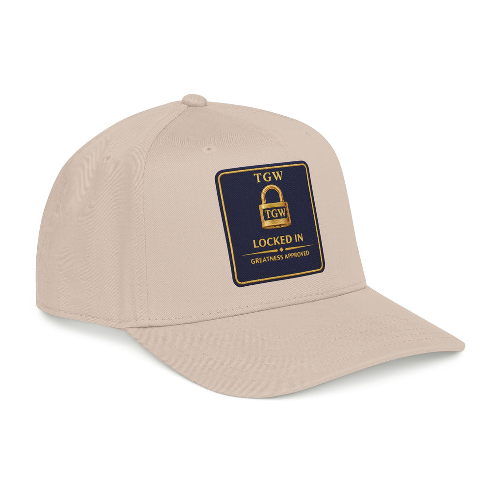 TGW “LOCKED IN” — Greatness Approved   Mid Profile Baseball Cap