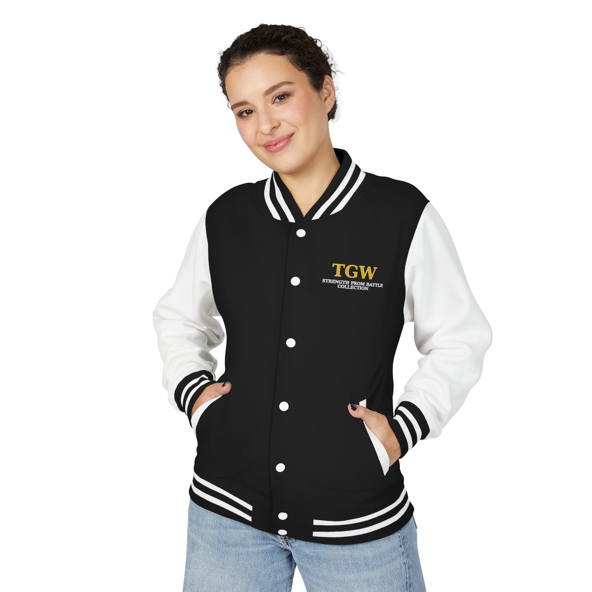 Women Heavyweight Letterman Jacket - Vintage Style Varsity Jacket for Everyday Wear, Sports Events, Graduation, Casual Outings, Team Spirit