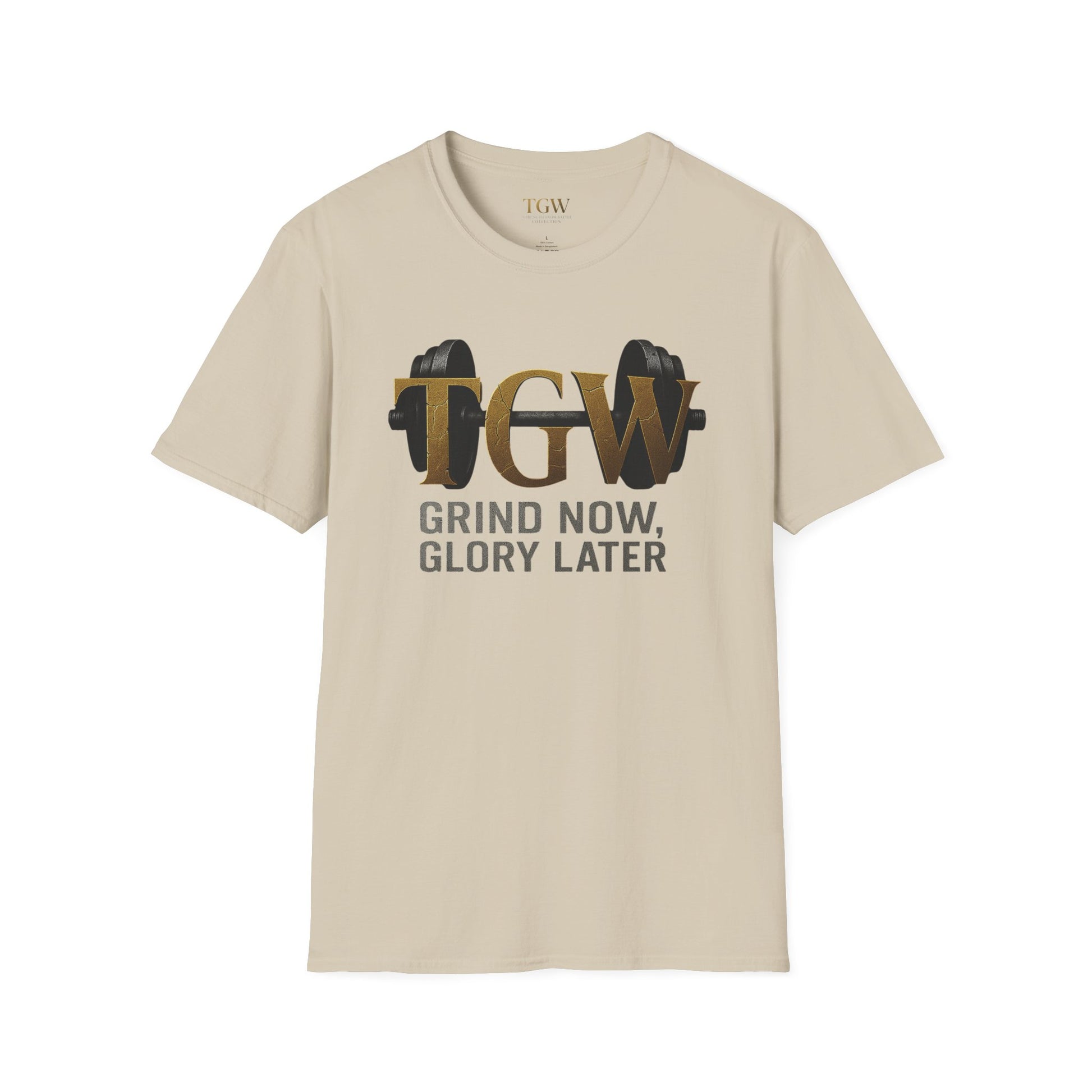 Gym Motivation T-Shirt | "Grind Now, Glory Later" | Fitness Tee, Workout Shirt, Athletic Apparel, Gift for Gym Lovers