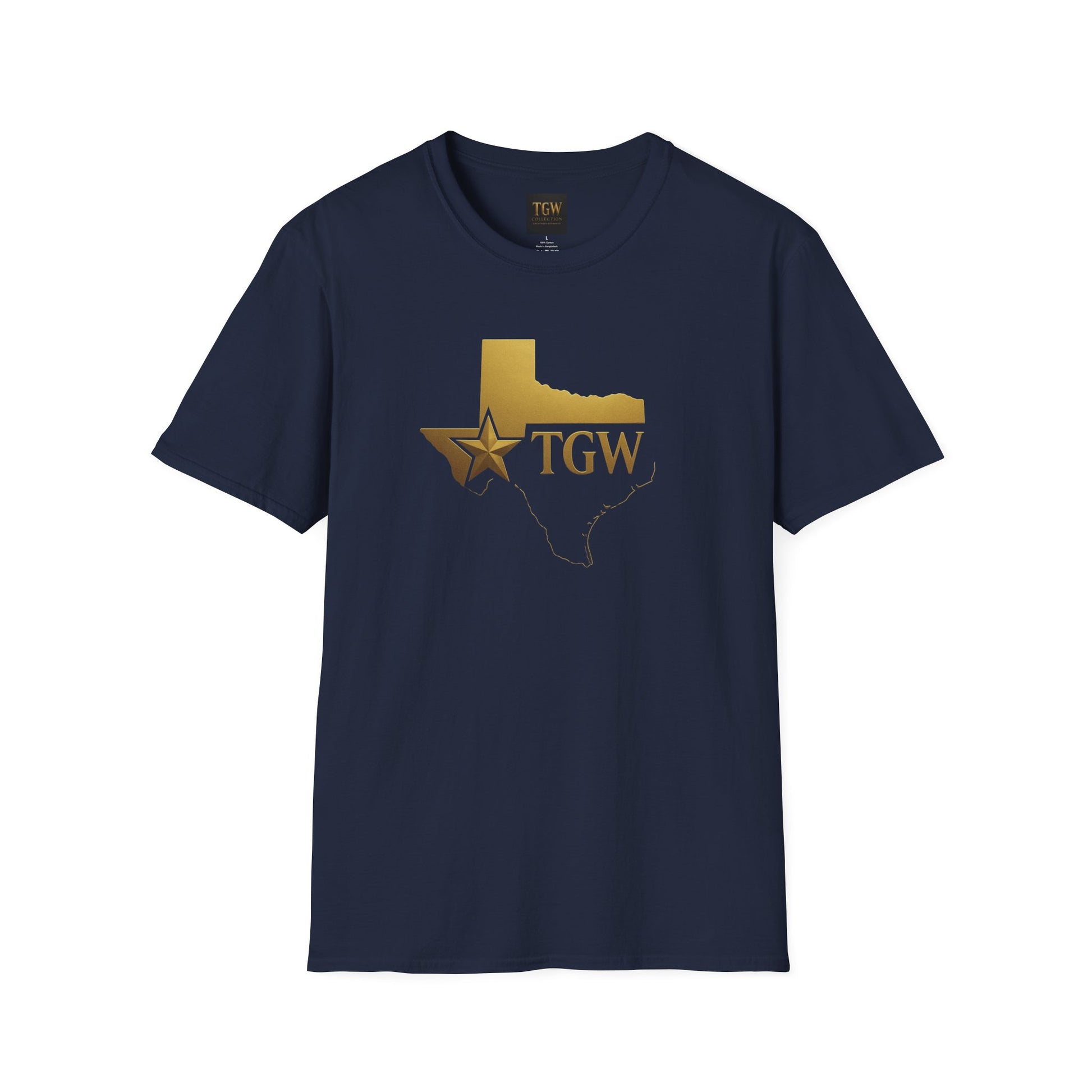 Texas Gold Star TGW T-Shirt — State Outline & Star Logo