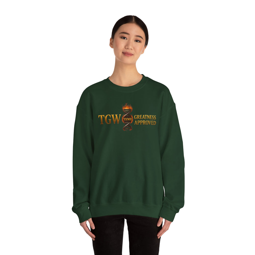 Greatness Approved Sweatshirt, Cozy Sweatshirt, Inspirational Crew neck, Gift for Dreamers, Winter Essentials, Motivational Apparel