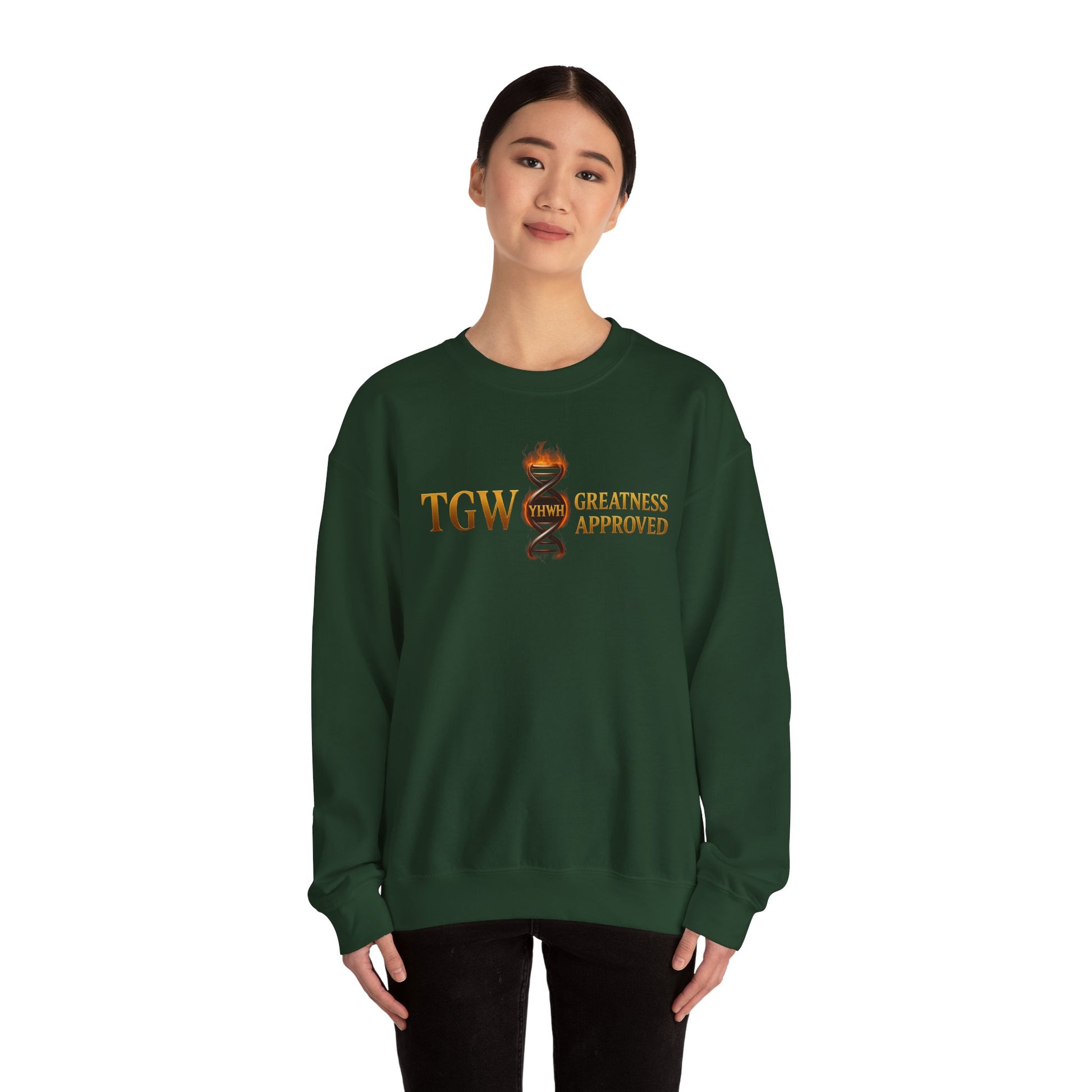 Greatness Approved Sweatshirt, Cozy Sweatshirt, Inspirational Crew neck, Gift for Dreamers, Winter Essentials, Motivational Apparel
