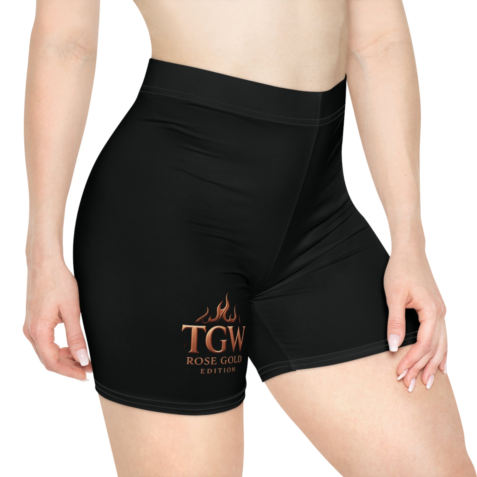 TGW Rose Gold Flame Logo Women's Biker Shorts