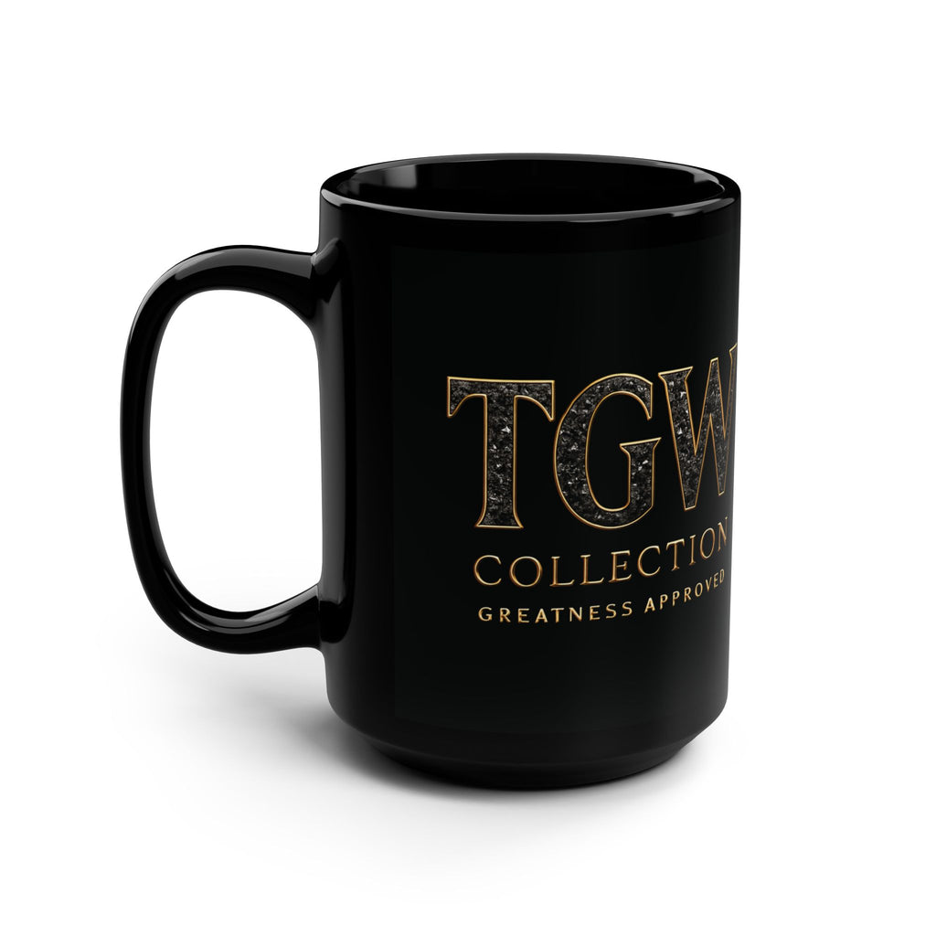 TGW Collection Black Mug, Greatness Approved Coffee Cup, Unique Gift, Office Mug, Birthday Present