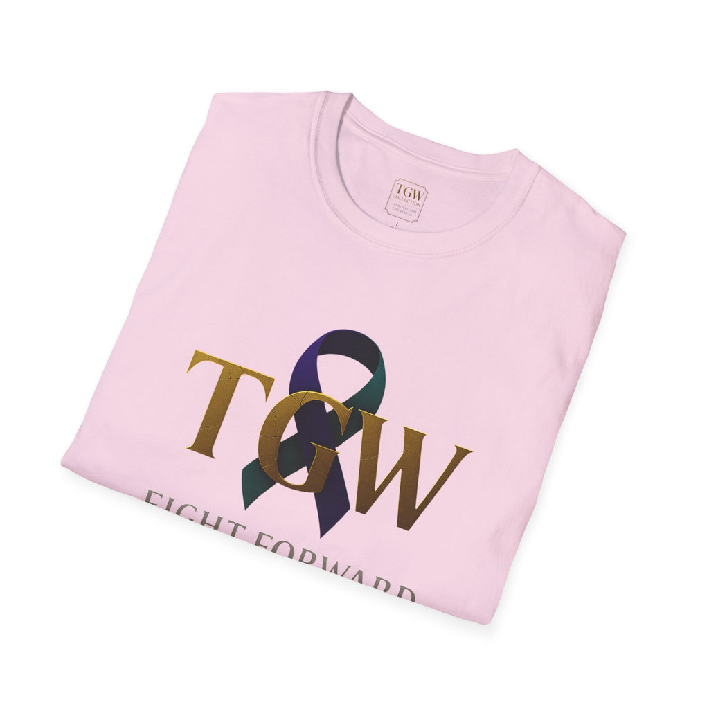 Inspirational T-Shirt, Fight Forward Awareness Tee, Supportive Gift, Casual Wear, Motivational Apparel