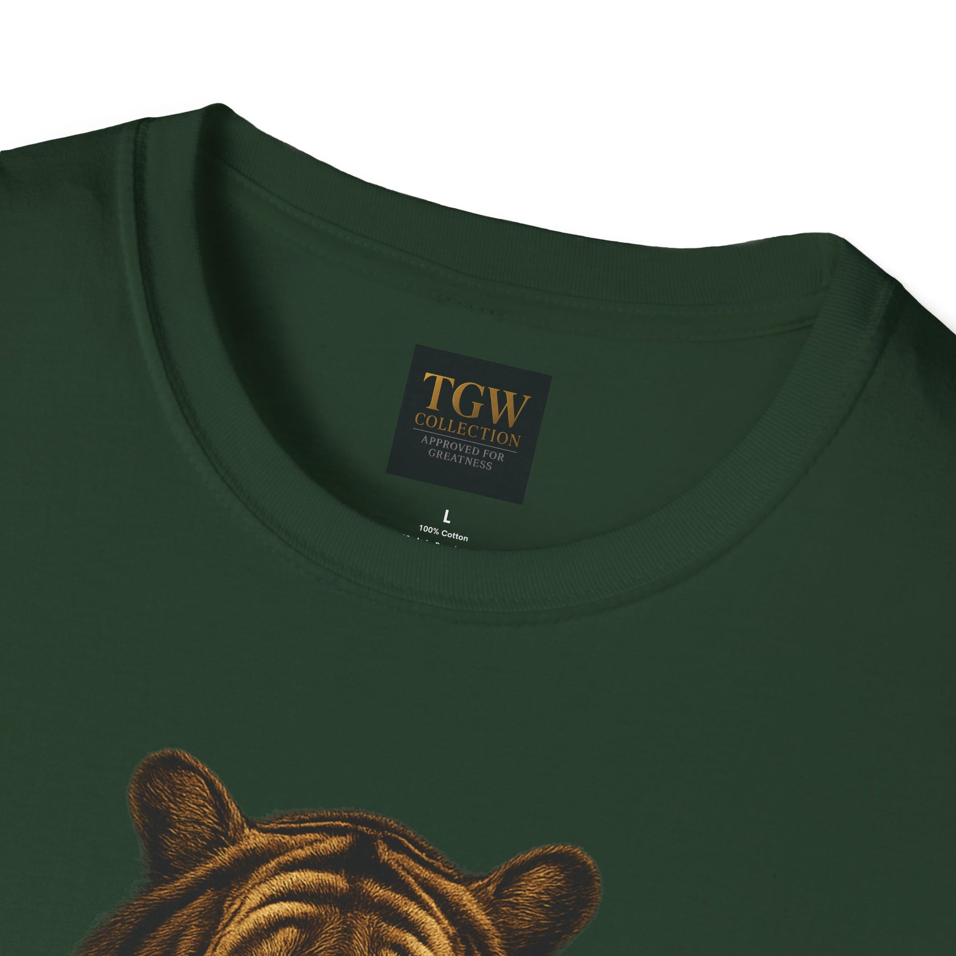 Tiger Head Softstyle T-Shirt | Casual Wear, Wild Animal Tee, Fashion Statement, Unique Design