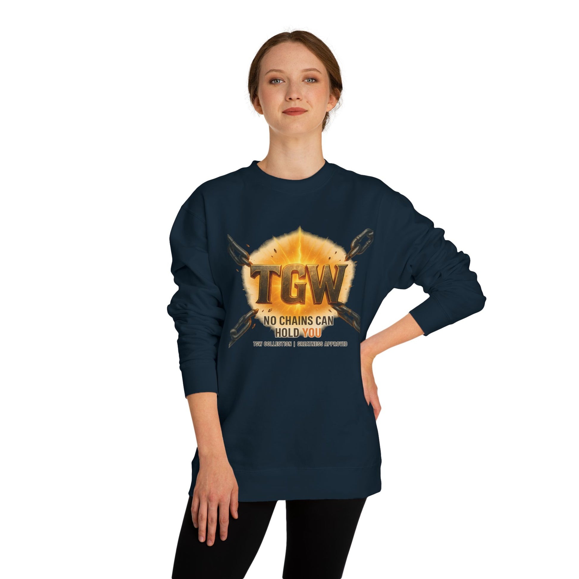 Empowering Crewneck Sweatshirt - "No Chains Can Hold You"