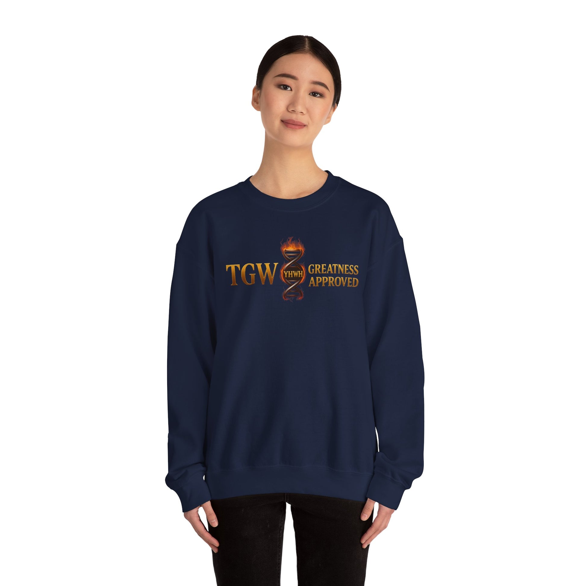 Greatness Approved Sweatshirt, Cozy Sweatshirt, Inspirational Crew neck, Gift for Dreamers, Winter Essentials, Motivational Apparel