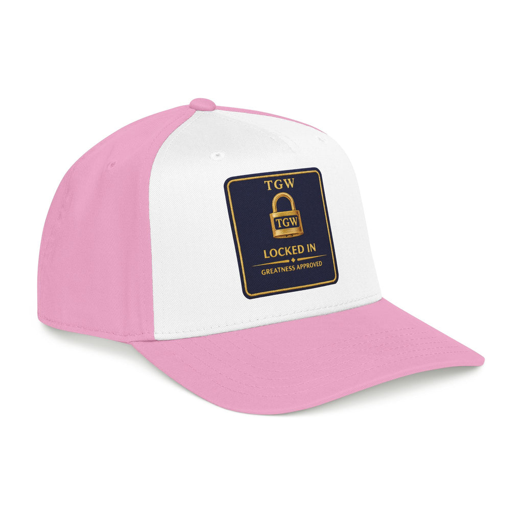 TGW “LOCKED IN” — Greatness Approved   Mid Profile Baseball Cap