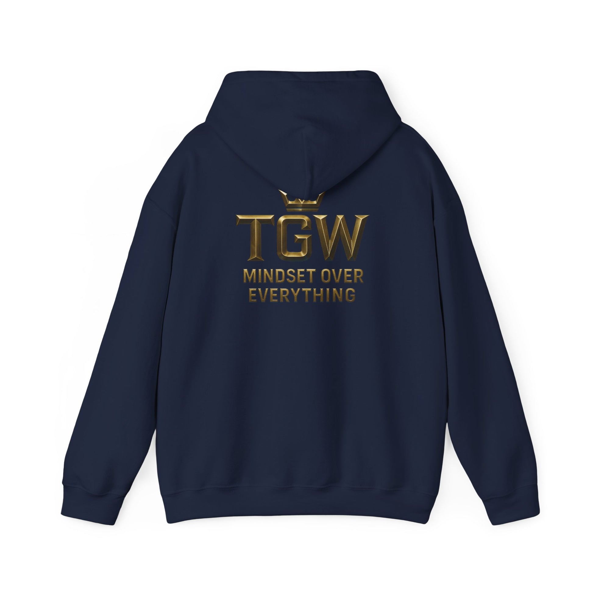 TGW Collection Hooded Sweatshirt: Mindset Over Everything, Style, Cozy Fashion, Gift Idea, Casual, Street-wear
