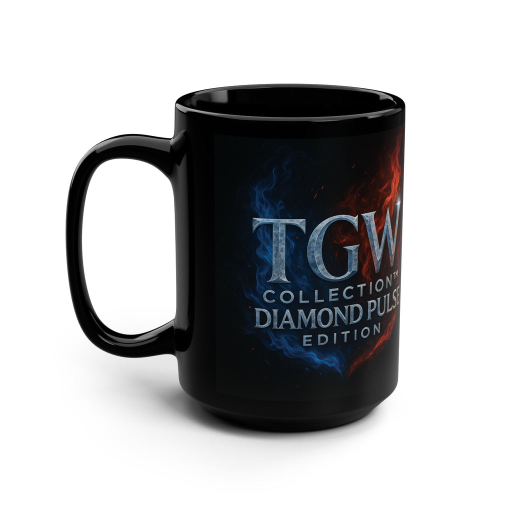 TGW Diamond Pulse Black Mug, 15oz
