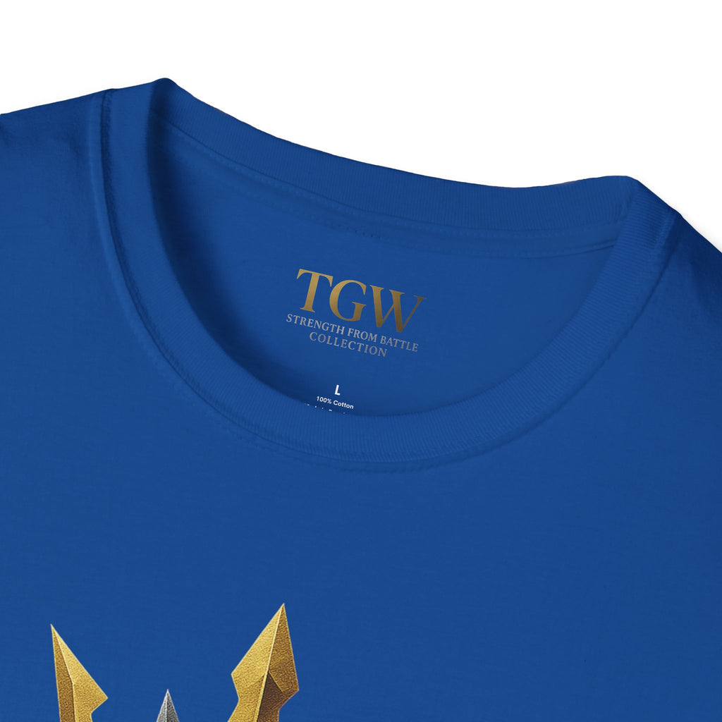 Men Gladiator T-shirt | Motivational Tee, Fitness Shirt, Gift for Him, Empowerment Apparel, Gold Crown Design
