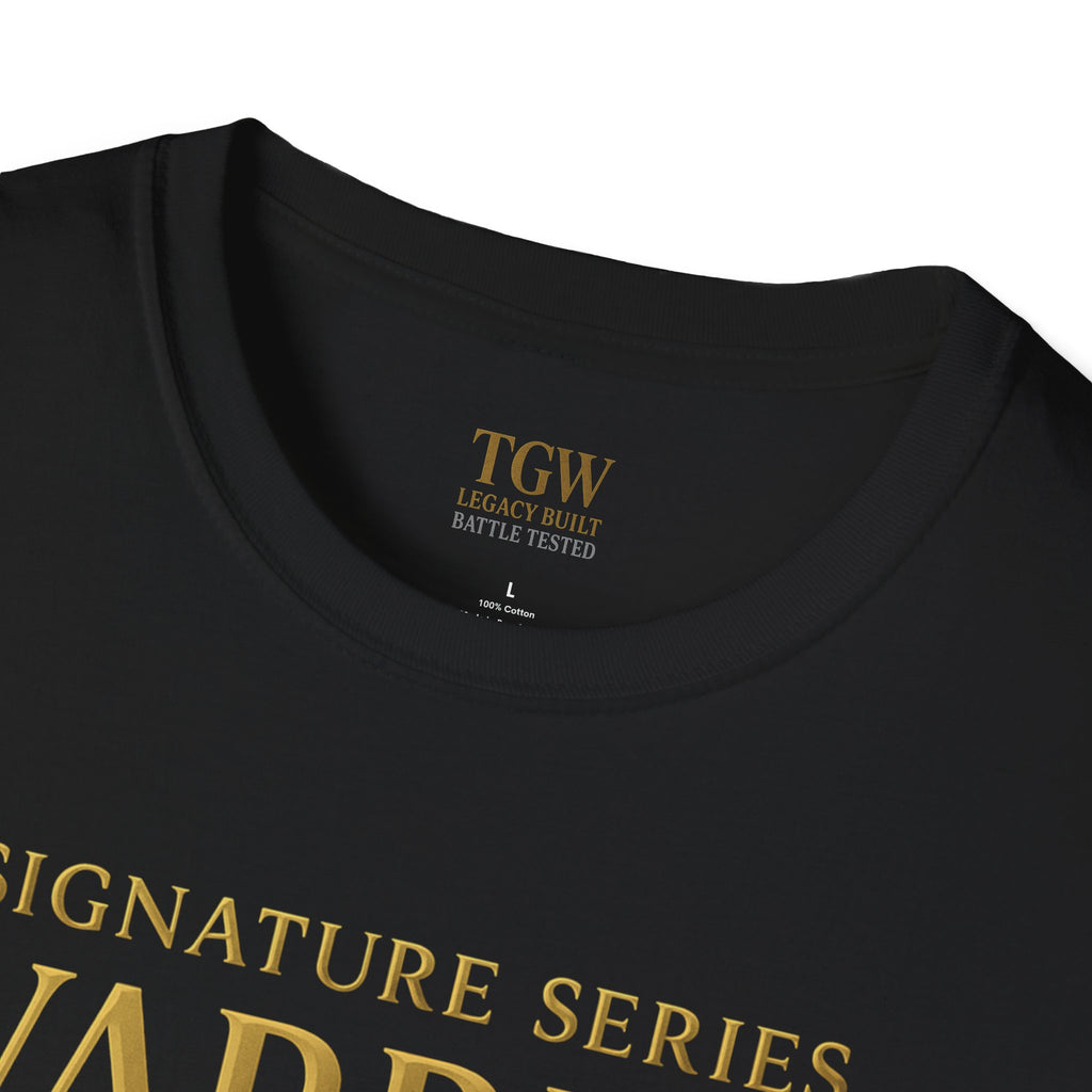 Warrior Gold Unisex Softstyle T-Shirt, Comfortable Tee, Motivational Apparel, Gift for Warriors, Casual Wear, Affirmation Shirt