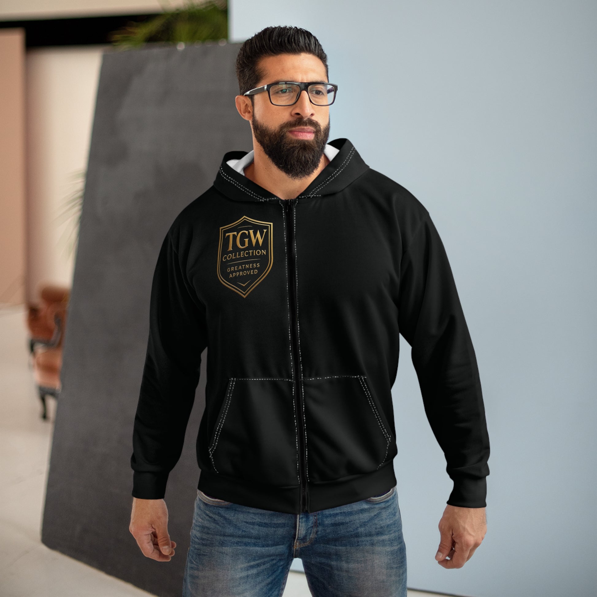 Men Zip Hoodie (AOP)