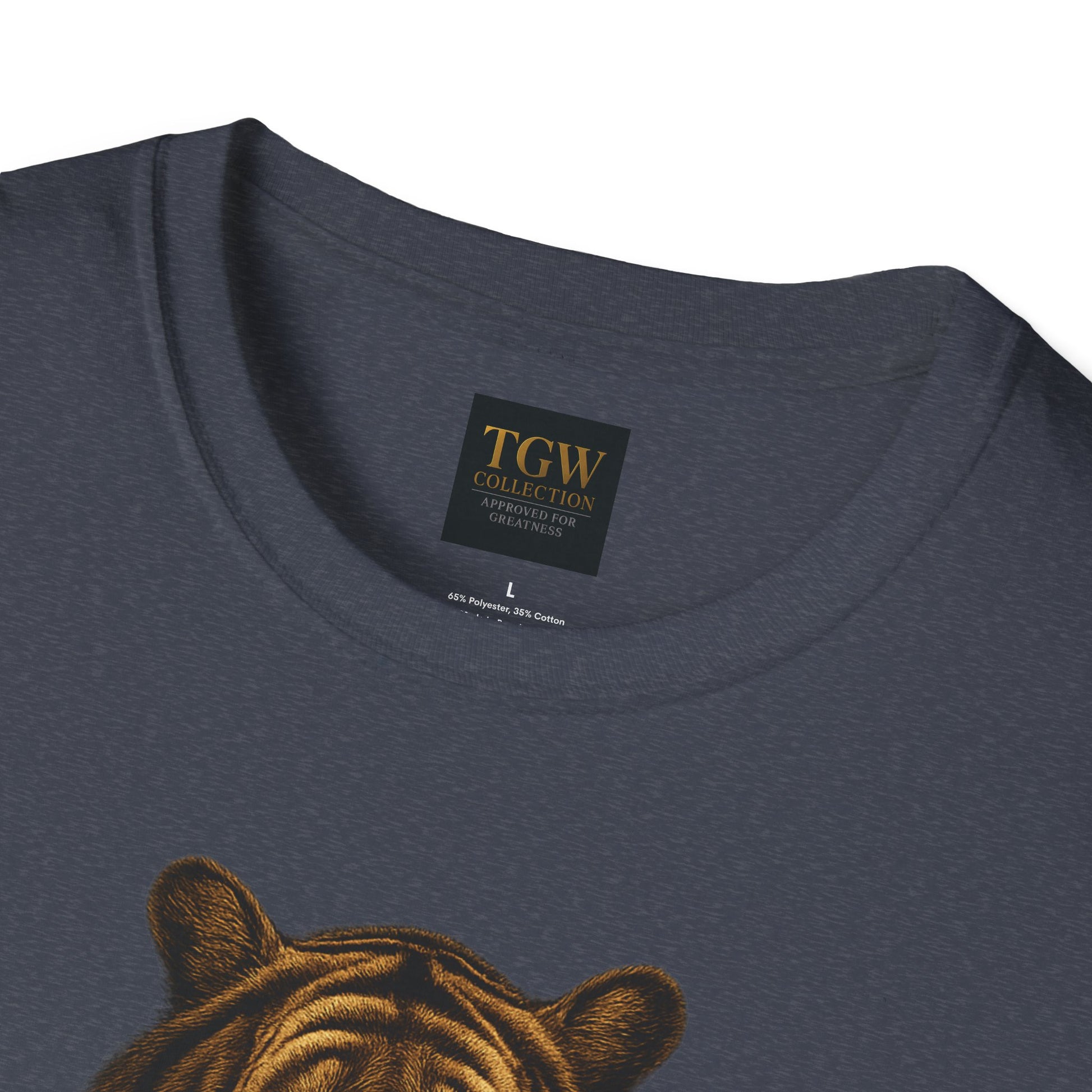 Tiger Head Softstyle T-Shirt | Casual Wear, Wild Animal Tee, Fashion Statement, Unique Design
