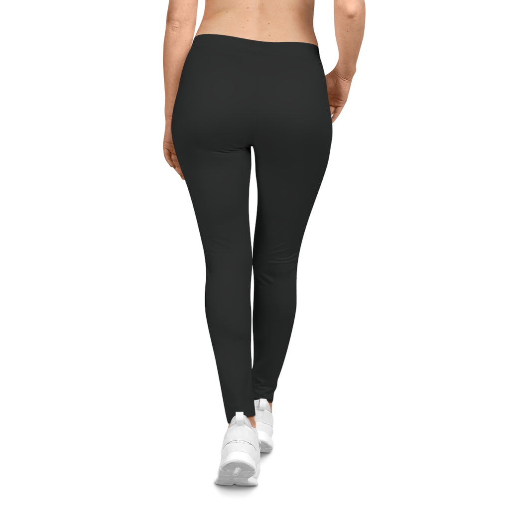 Women's Black Leggings with Gold Heart 'My Pain Has Purpose' Inspirational Design