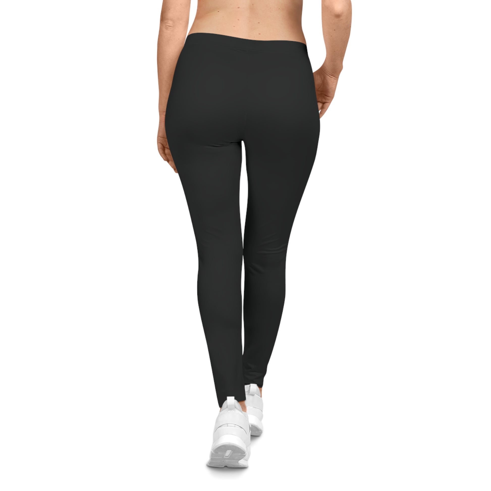 Women's Black Leggings with Gold Heart 'My Pain Has Purpose' Inspirational Design