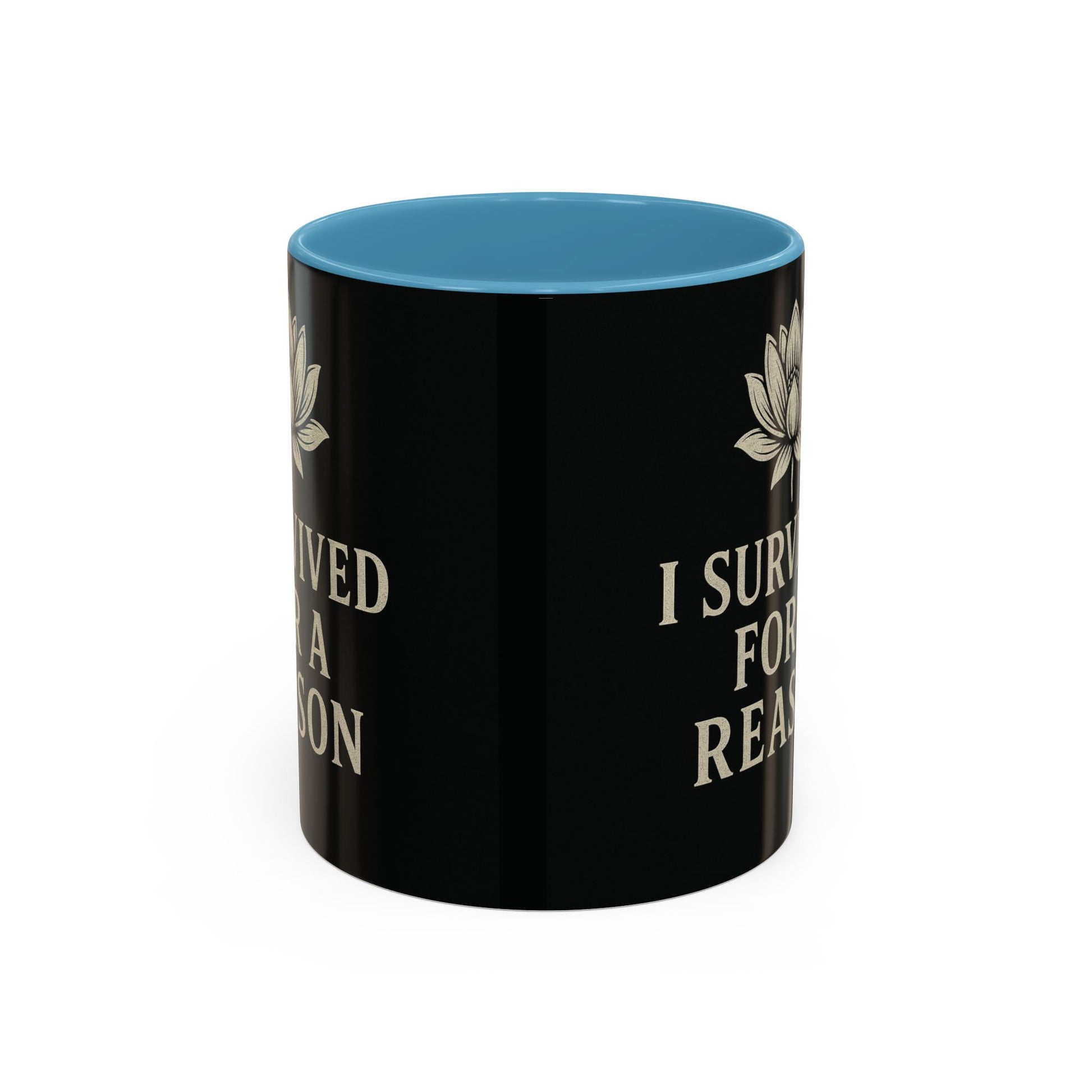 Inspirational Coffee Mug - I Survived for a Reason, Motivational Gift, Personalized Tea Cup, Positive Affirmation, Self-Care Mug