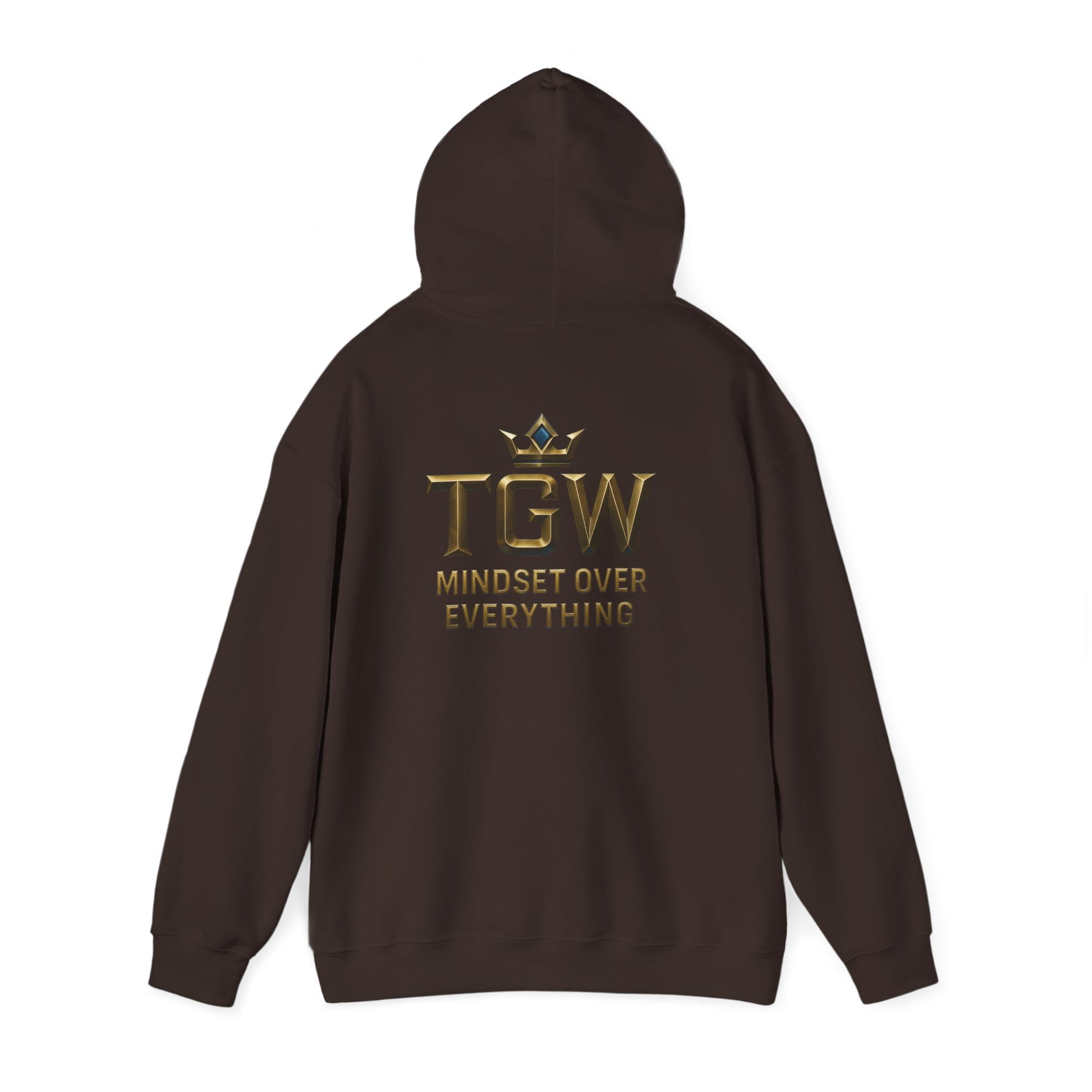 TGW Collection Hooded Sweatshirt: Mindset Over Everything, Style, Cozy Fashion, Gift Idea, Casual, Street-wear
