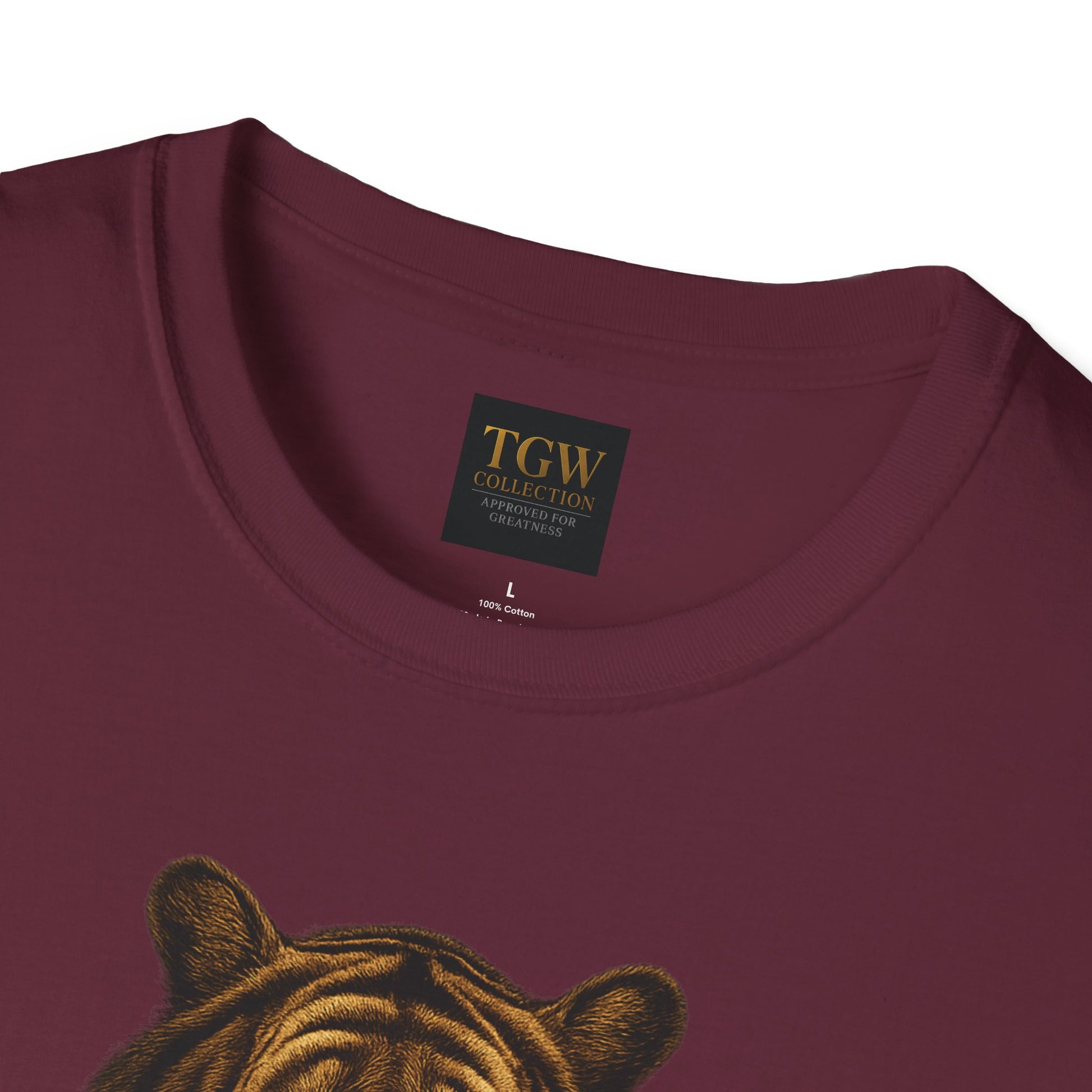 Tiger Head Softstyle T-Shirt | Casual Wear, Wild Animal Tee, Fashion Statement, Unique Design