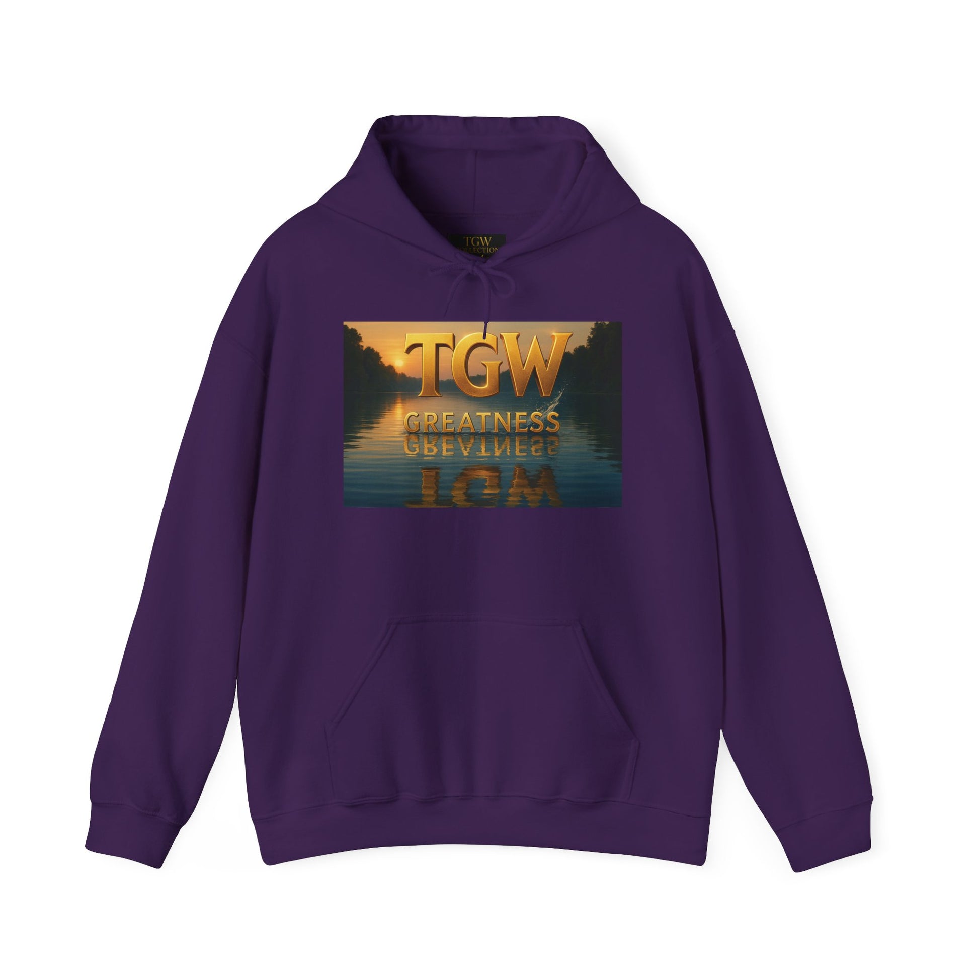 Inspirational Hooded Sweatshirt - TGW Greatness Over Everything - Cozy Gift for Motivational Souls, Layering, Casual Wear