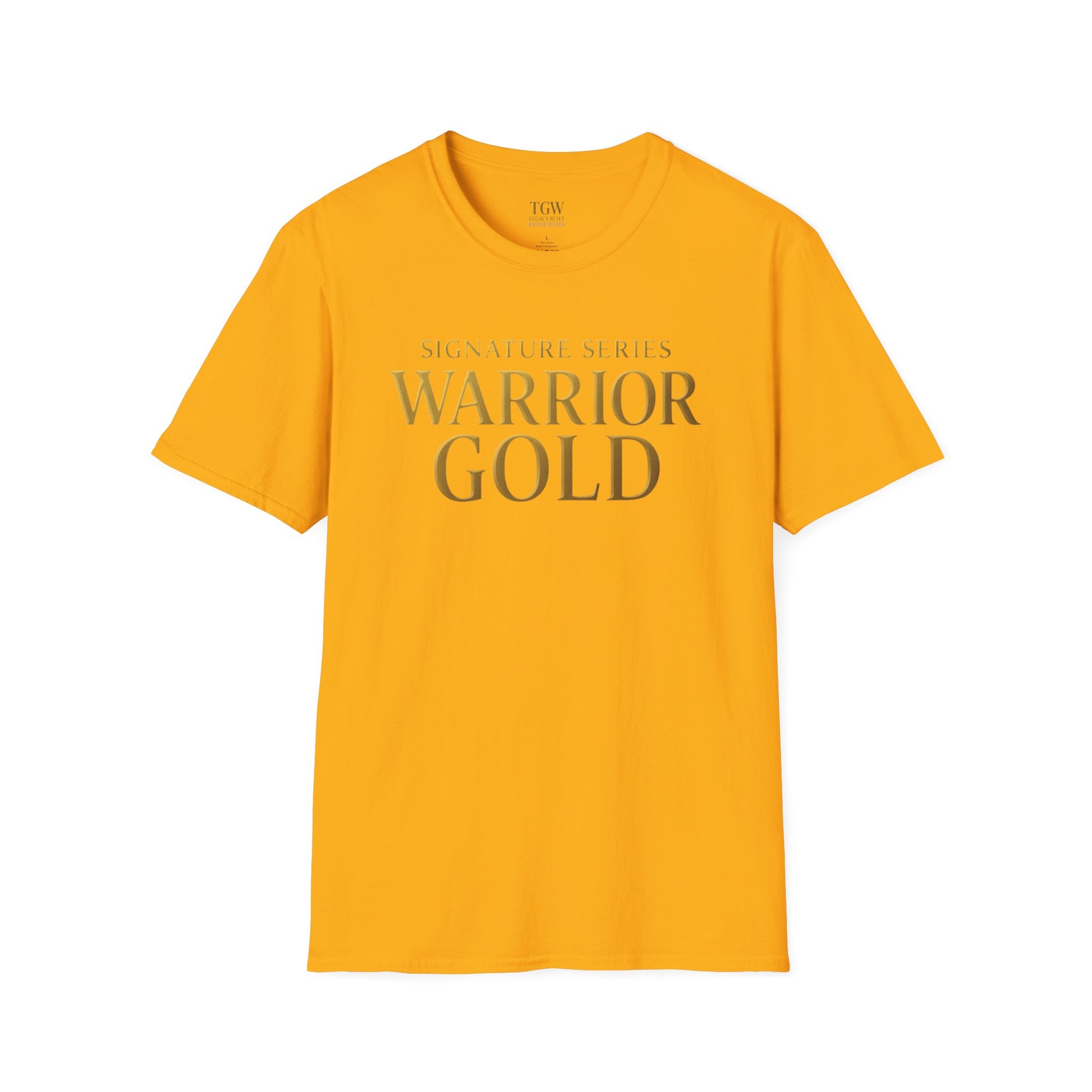 Warrior Gold Unisex Softstyle T-Shirt, Comfortable Tee, Motivational Apparel, Gift for Warriors, Casual Wear, Affirmation Shirt
