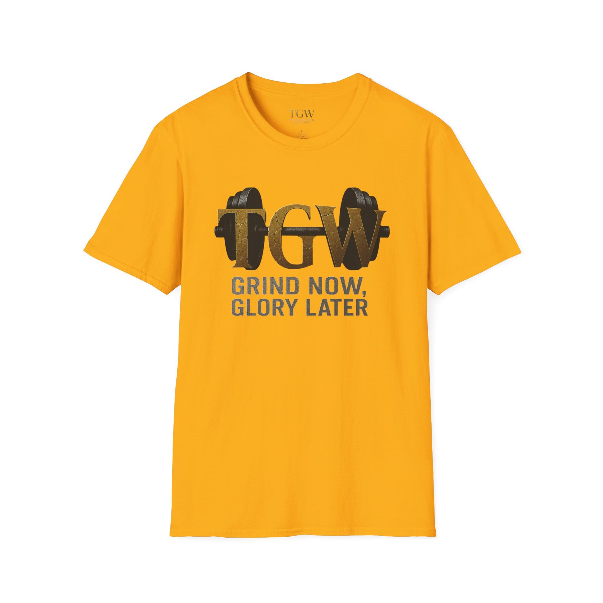 Gym Motivation T-Shirt | "Grind Now, Glory Later" | Fitness Tee, Workout Shirt, Athletic Apparel, Gift for Gym Lovers