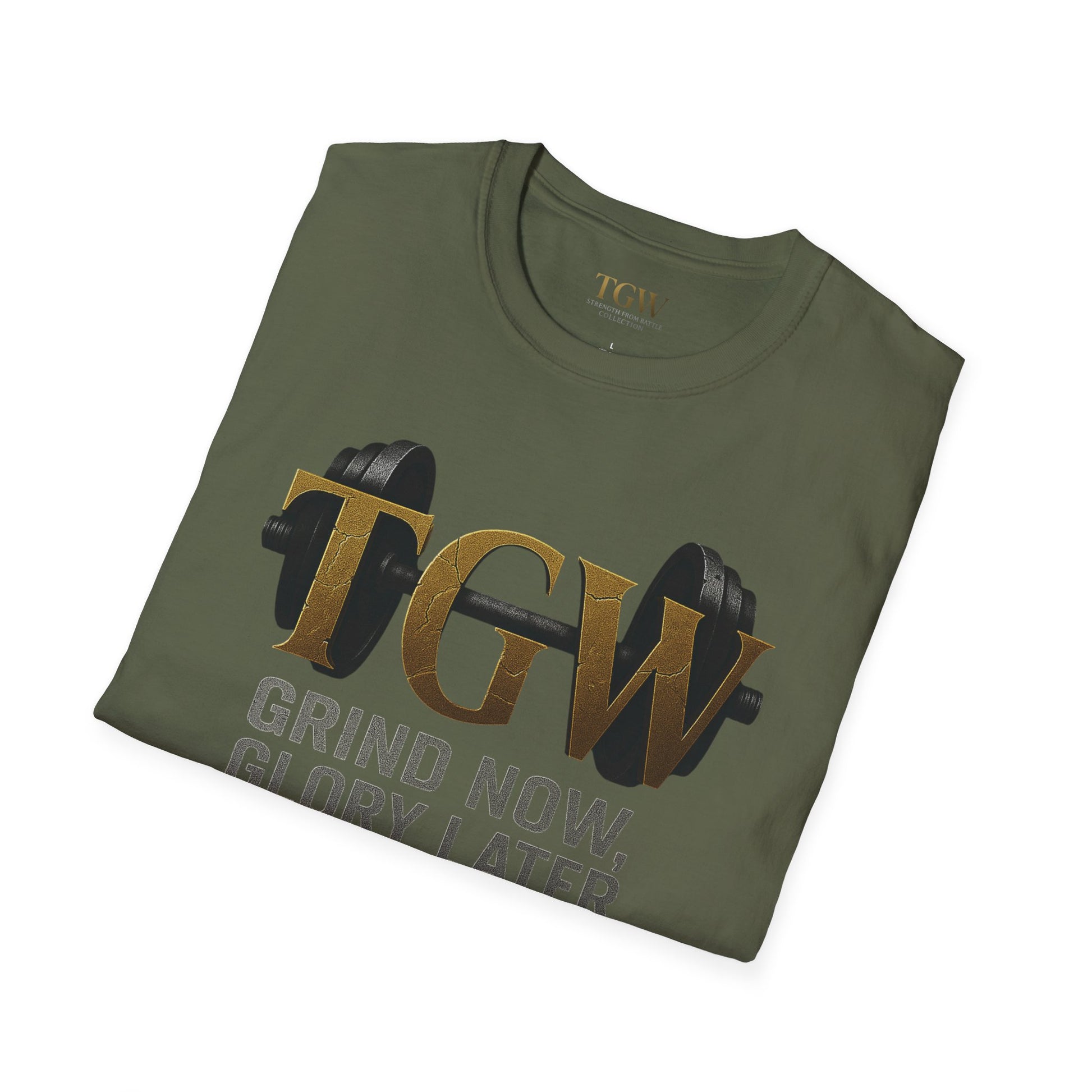 Gym Motivation T-Shirt | "Grind Now, Glory Later" | Fitness Tee, Workout Shirt, Athletic Apparel, Gift for Gym Lovers