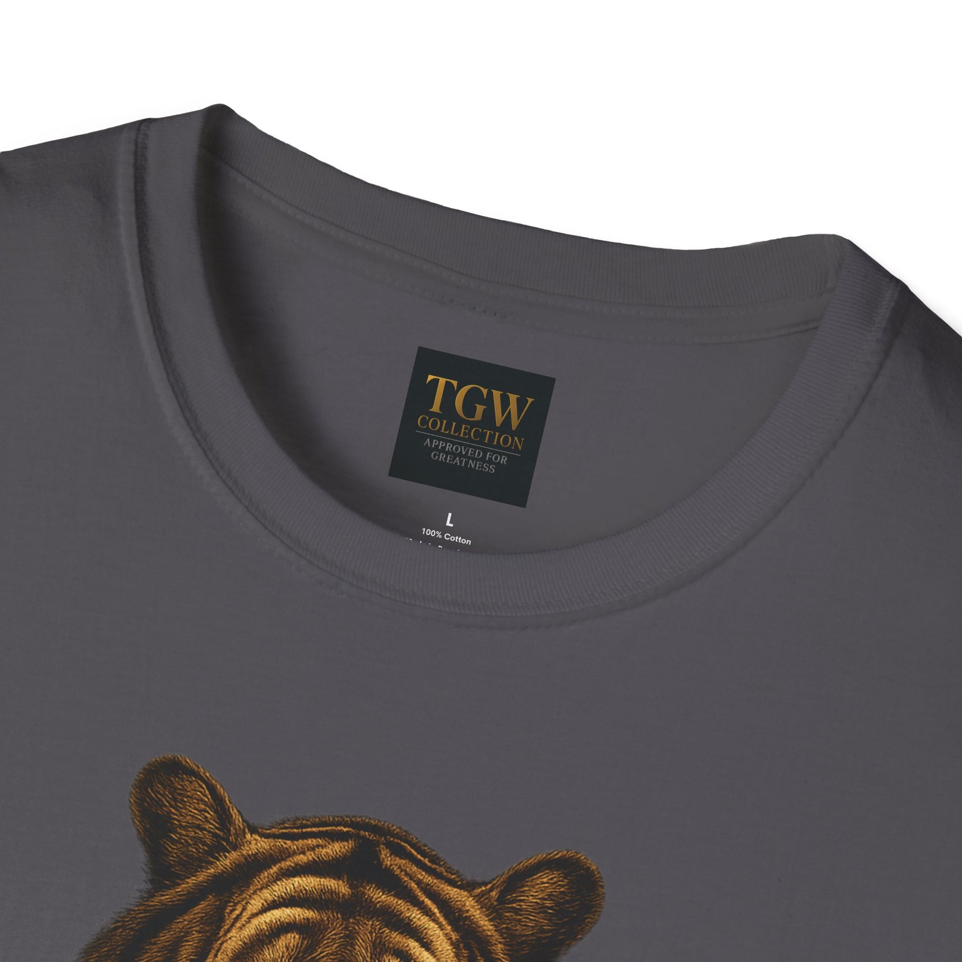 Tiger Head Softstyle T-Shirt | Casual Wear, Wild Animal Tee, Fashion Statement, Unique Design