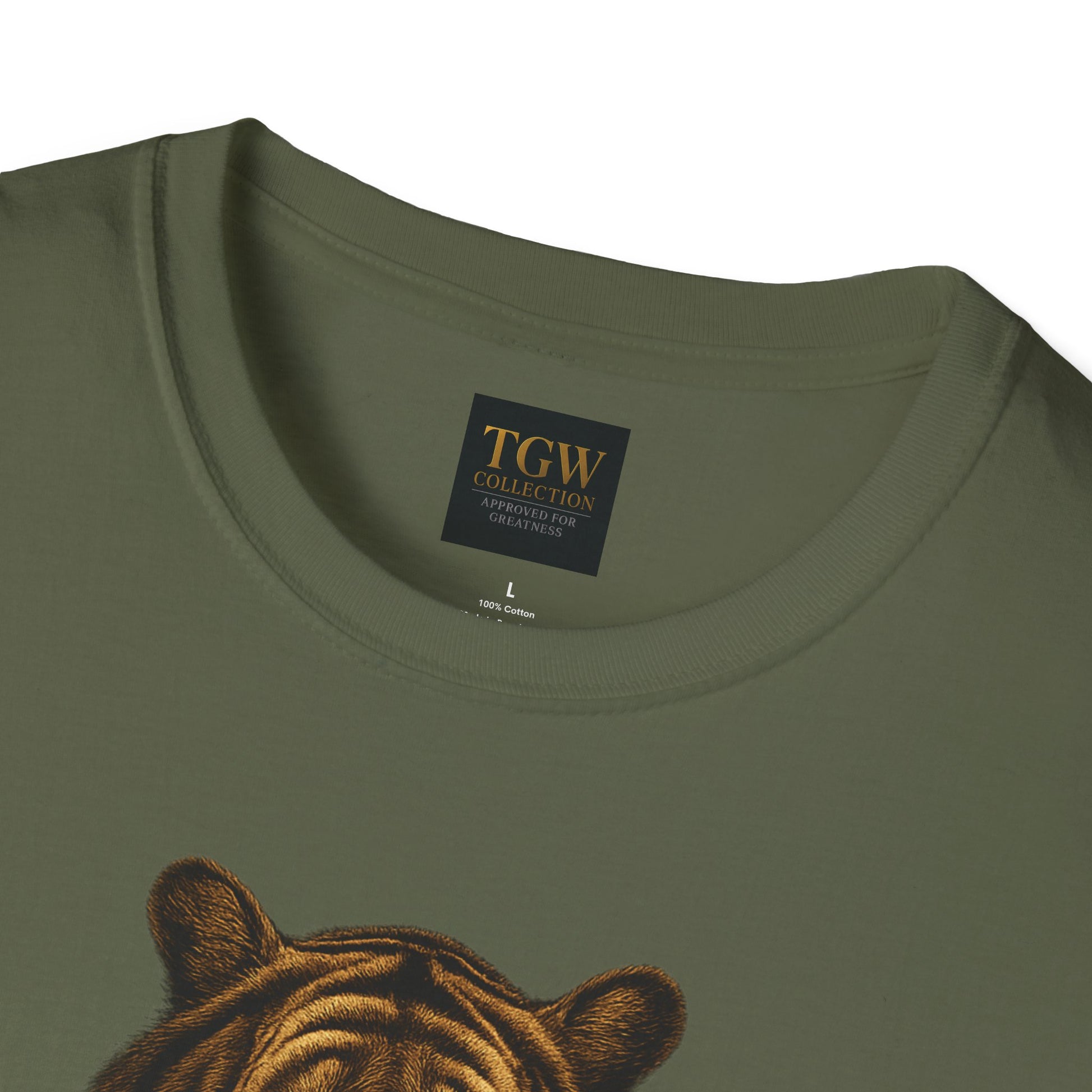 Tiger Head Softstyle T-Shirt | Casual Wear, Wild Animal Tee, Fashion Statement, Unique Design