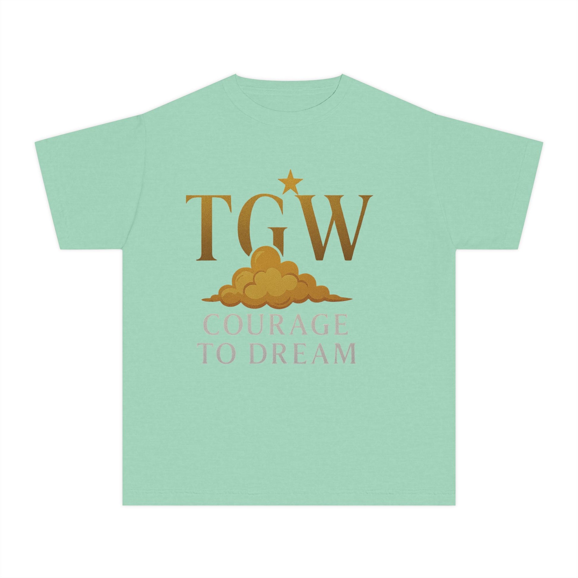 Courage to Dream Youth Midweight Tee, Inspirational Shirt, Kids Motivational Apparel, Dream Big Tee, Gifts for Young Dreamers