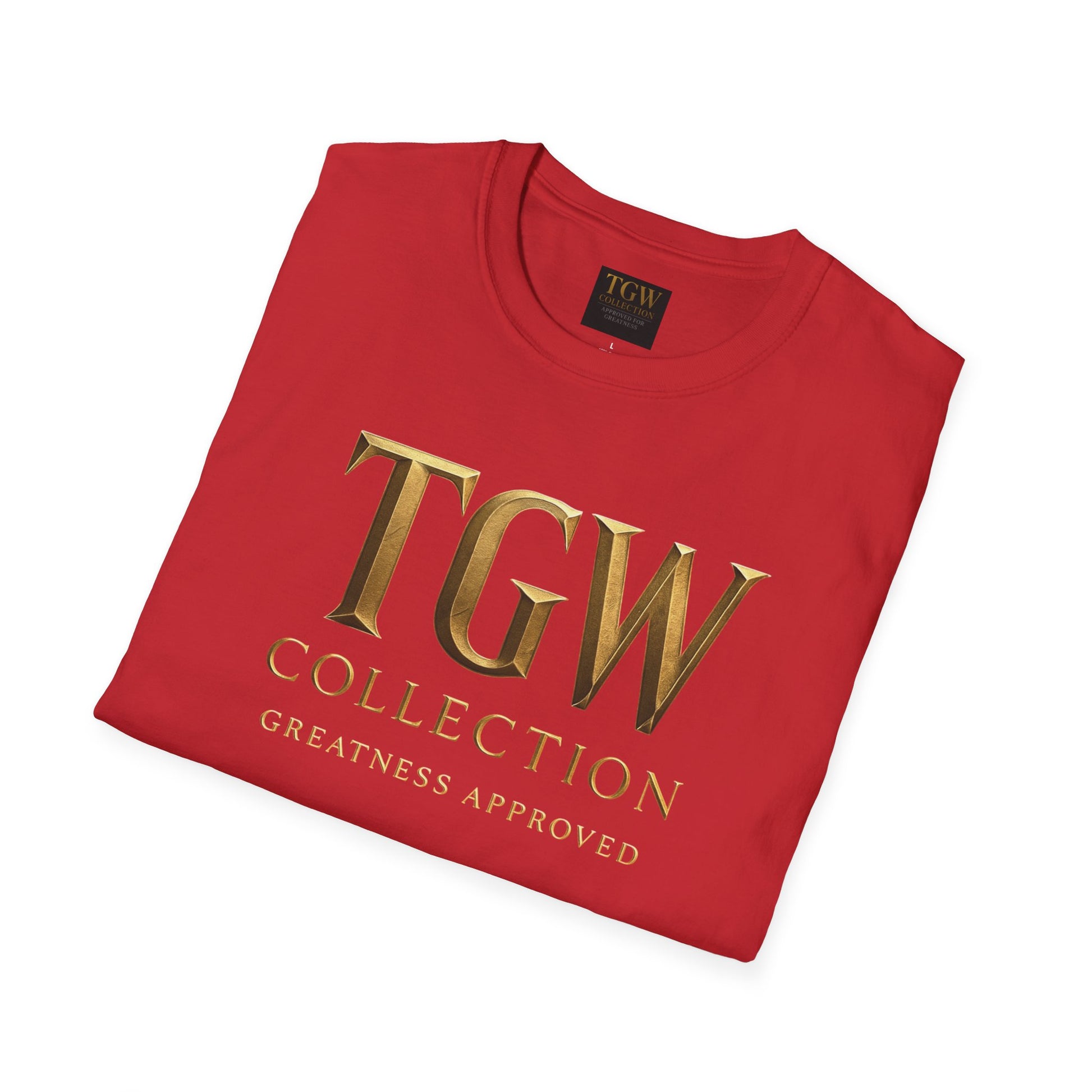 Elegant Gold Lettering Soft style T-Shirt, Casual Tee, Stylish Apparel, Gift for Fashion Lovers, Everyday Wear