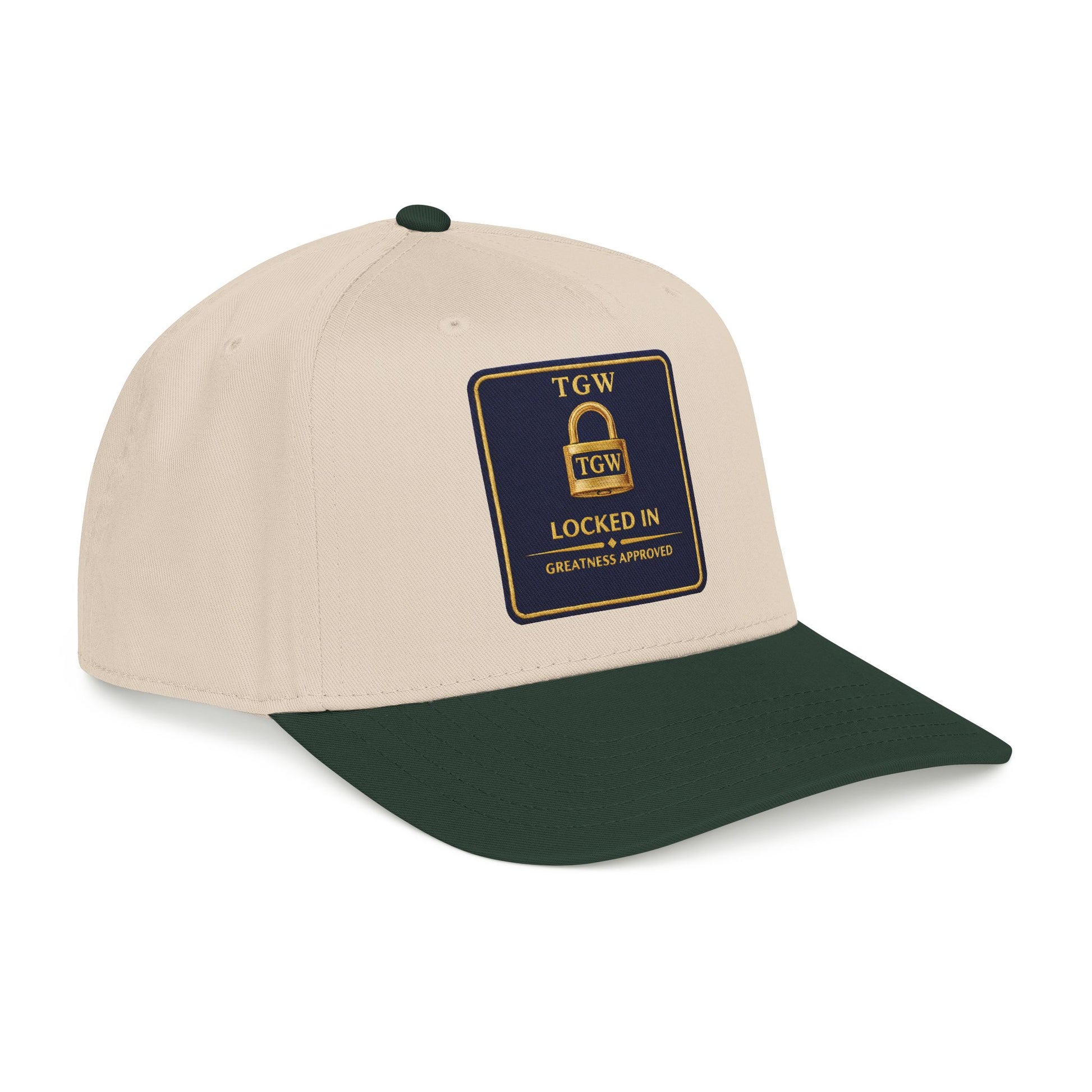 TGW “LOCKED IN” — Greatness Approved   Mid Profile Baseball Cap