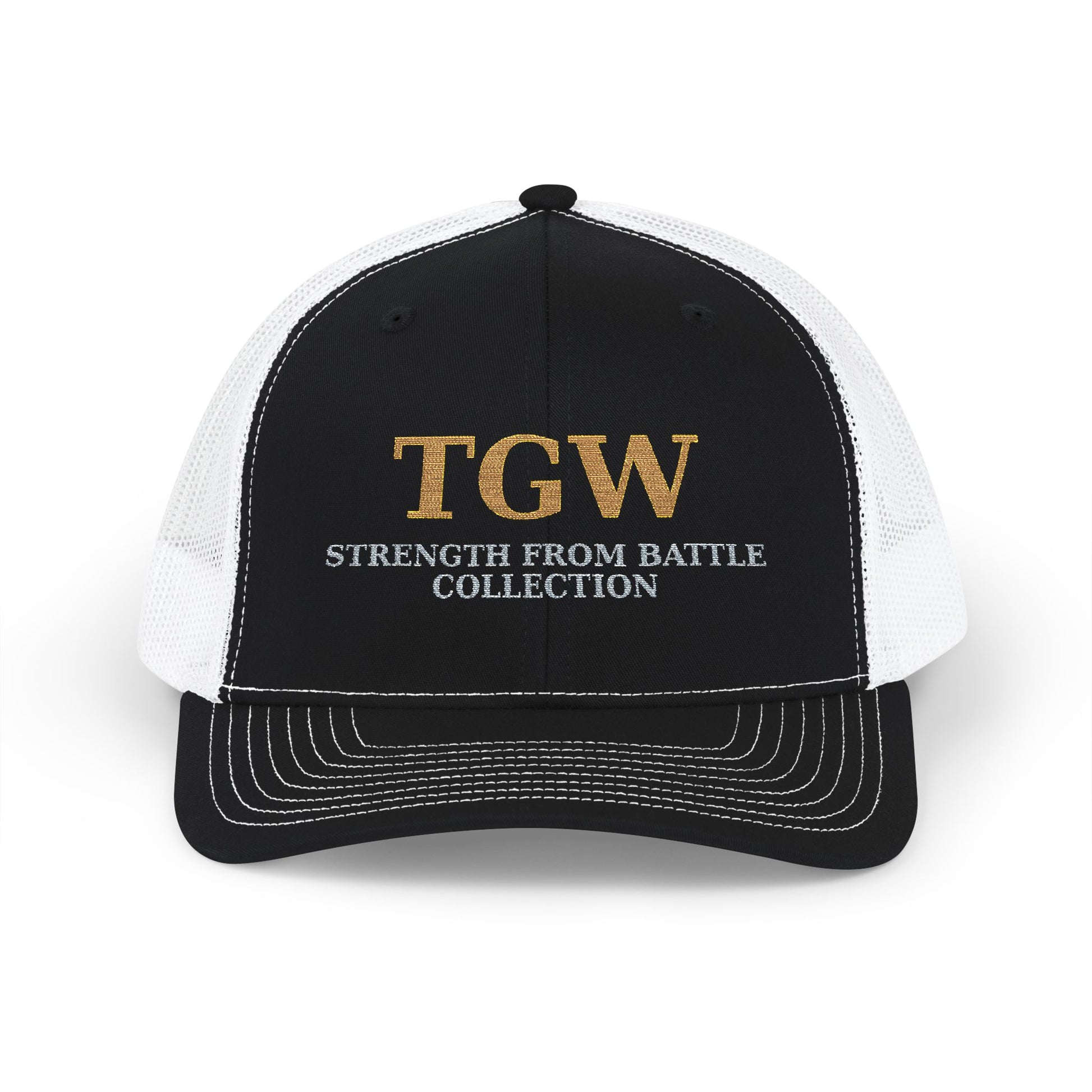 Embroidered Snapback Trucker Cap - Strength from Battle Collection, Adjustable Hat for Outdoors, Sportswear, Trendy Gift