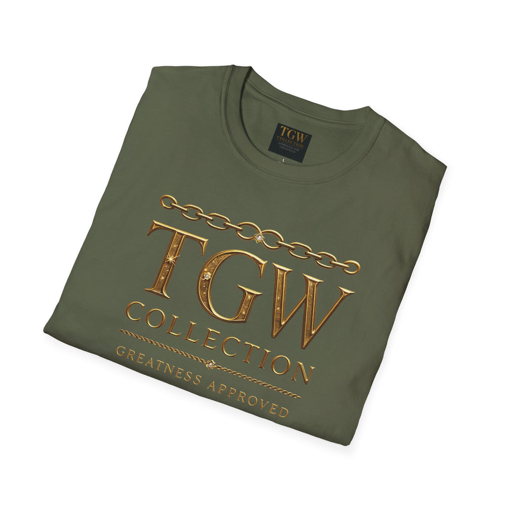 Gold Chain Text T-Shirt, Stylish Tee, Casual Wear, Motivational Shirt