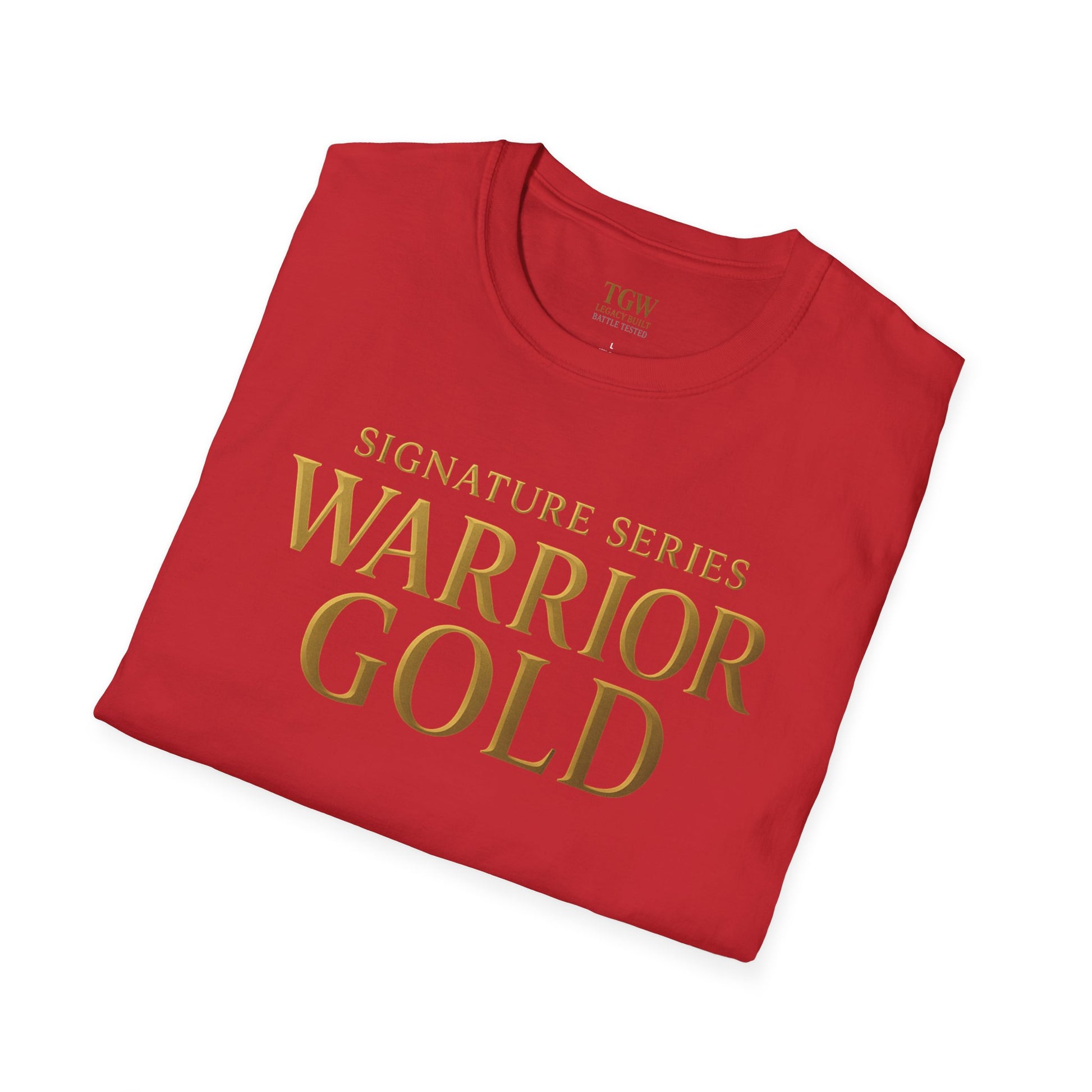 Warrior Gold Unisex Softstyle T-Shirt, Comfortable Tee, Motivational Apparel, Gift for Warriors, Casual Wear, Affirmation Shirt