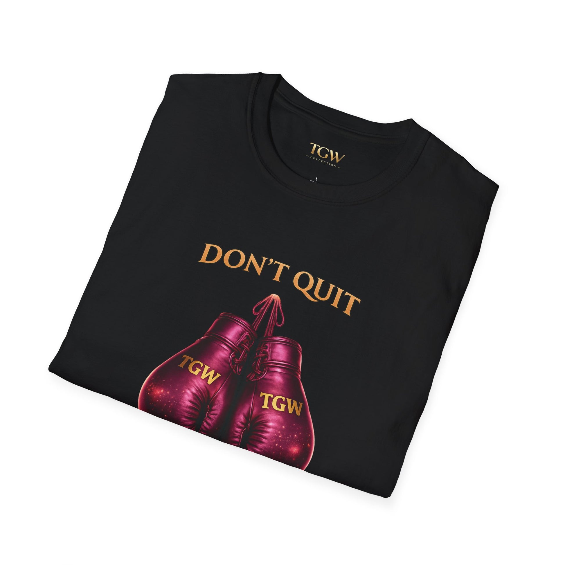 TGW Collection Plum & Gold Boxing Gloves Softstyle T-Shirt