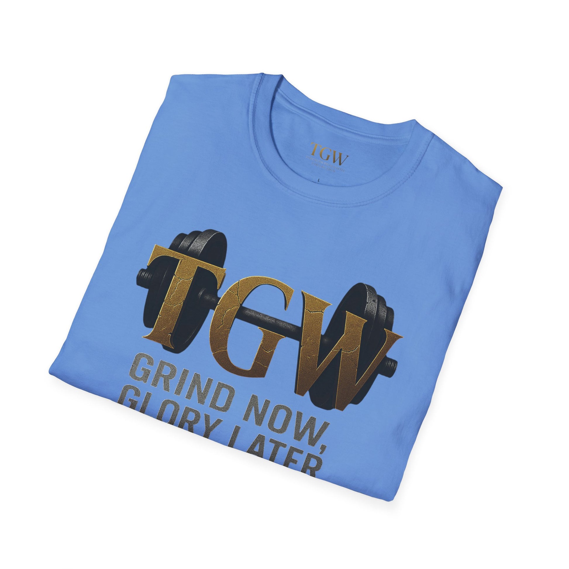 Gym Motivation T-Shirt | "Grind Now, Glory Later" | Fitness Tee, Workout Shirt, Athletic Apparel, Gift for Gym Lovers