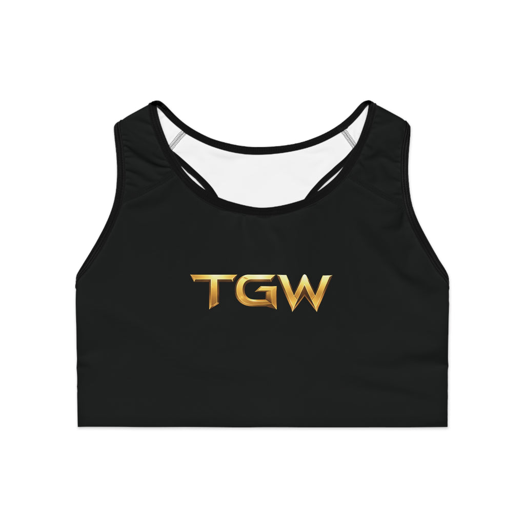 Black Sports Bra - "Strength in Every Layer" Sports Bra