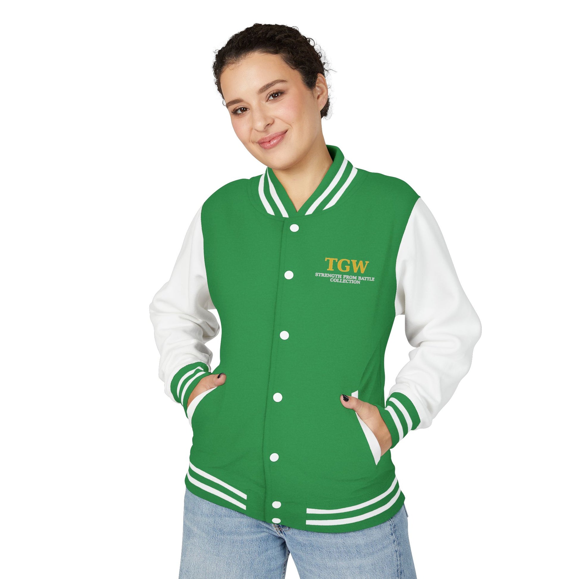 Women Heavyweight Letterman Jacket - Vintage Style Varsity Jacket for Everyday Wear, Sports Events, Graduation, Casual Outings, Team Spirit