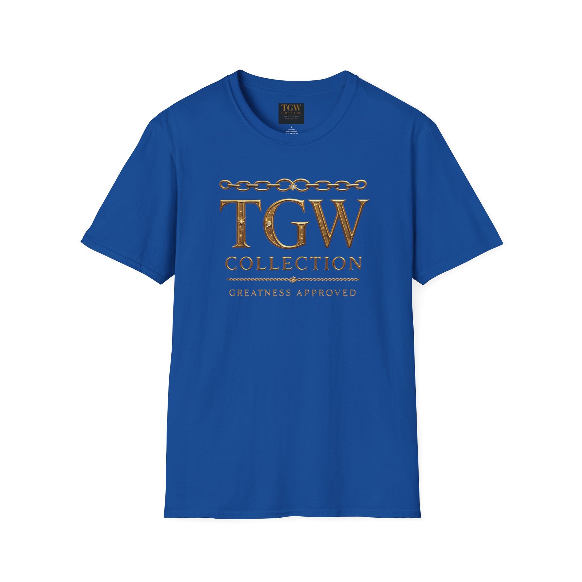 Gold Chain Text T-Shirt, Stylish Tee, Casual Wear, Motivational Shirt