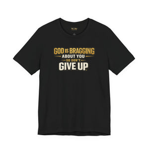 God is Bragging About You - Jersey Short Sleeve Tee