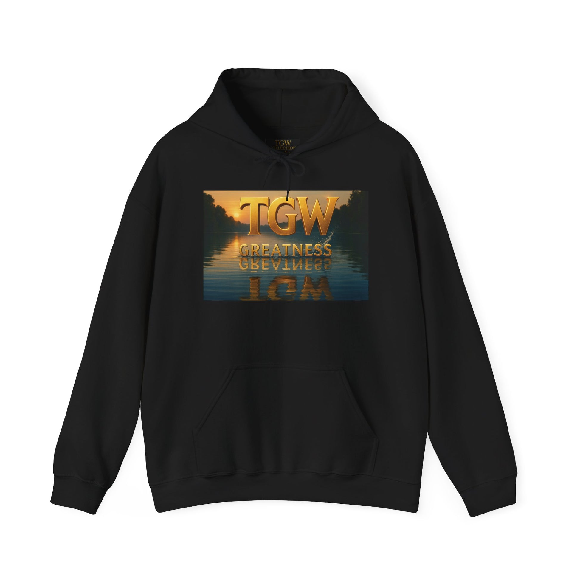 Inspirational Hooded Sweatshirt - TGW Greatness Over Everything - Cozy Gift for Motivational Souls, Layering, Casual Wear