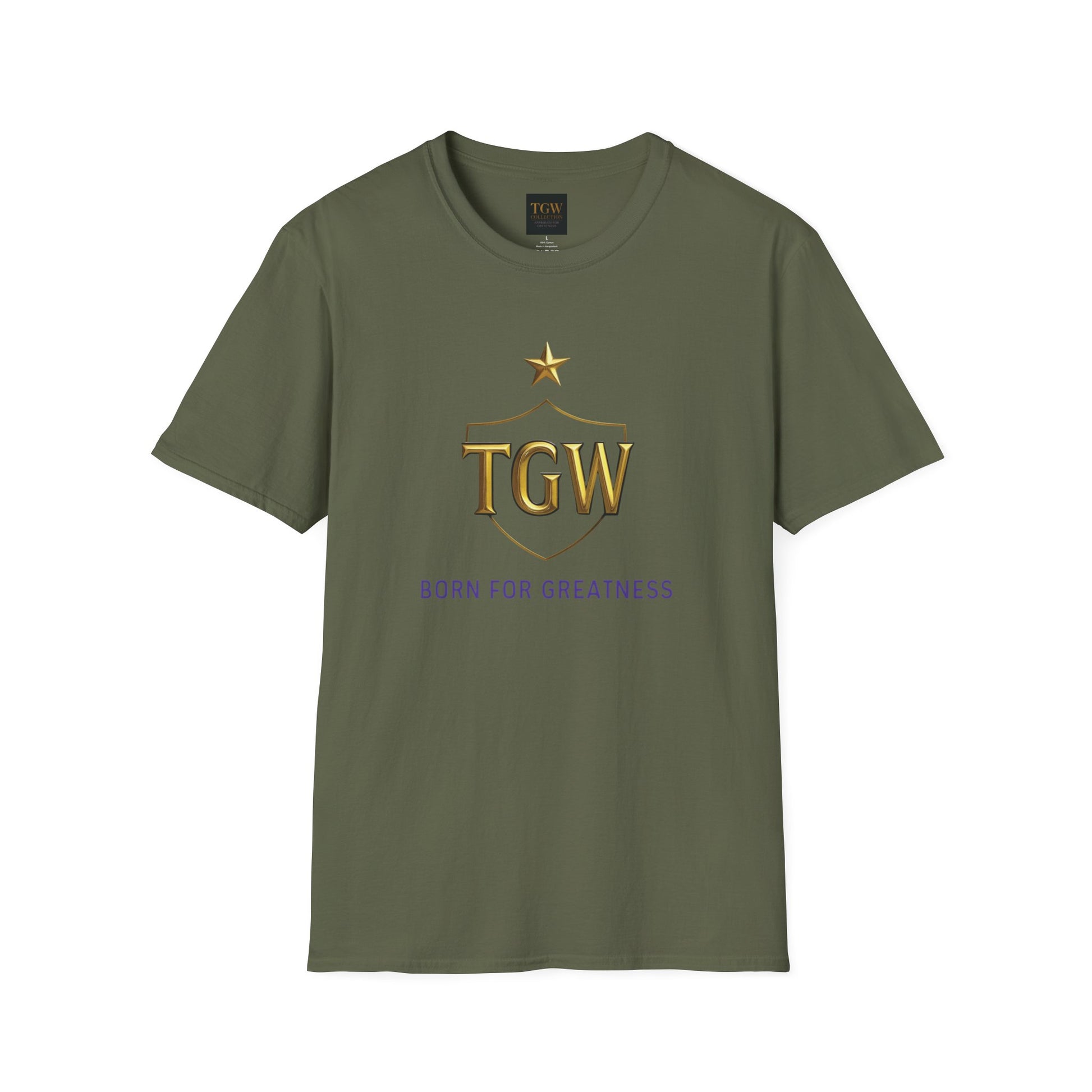 Softstyle T-Shirt - TGW 'Born for Greatness' Tee, Motivational Gift, Casual Wear, Inspirational Apparel, Achievement