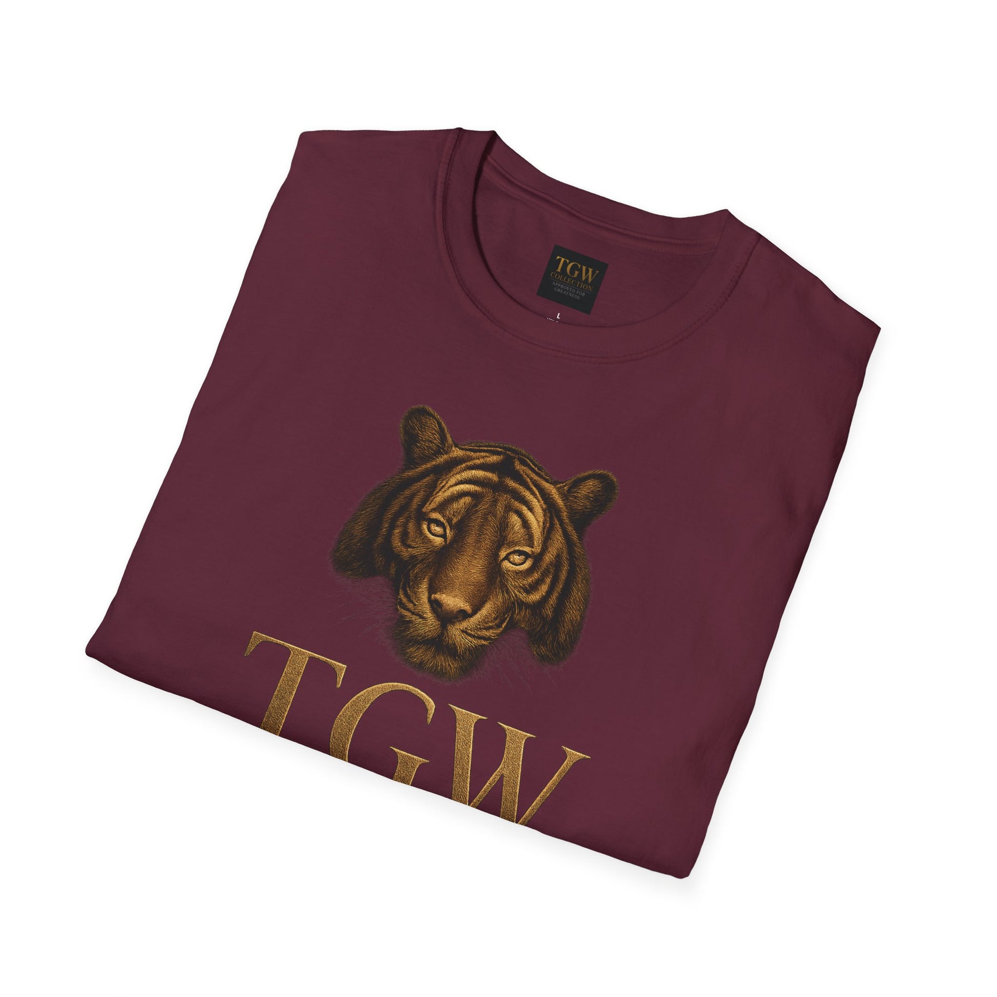 Tiger Head Softstyle T-Shirt | Casual Wear, Wild Animal Tee, Fashion Statement, Unique Design